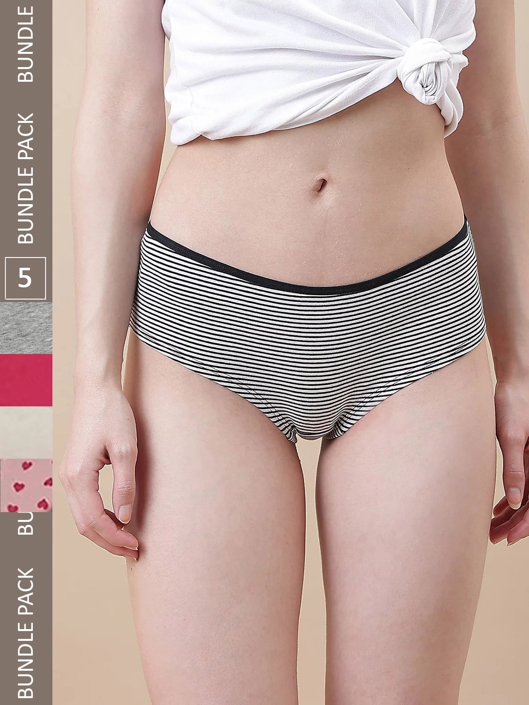 

Marks & Spencer Women Pack Of 5 Basic Briefs, Grey