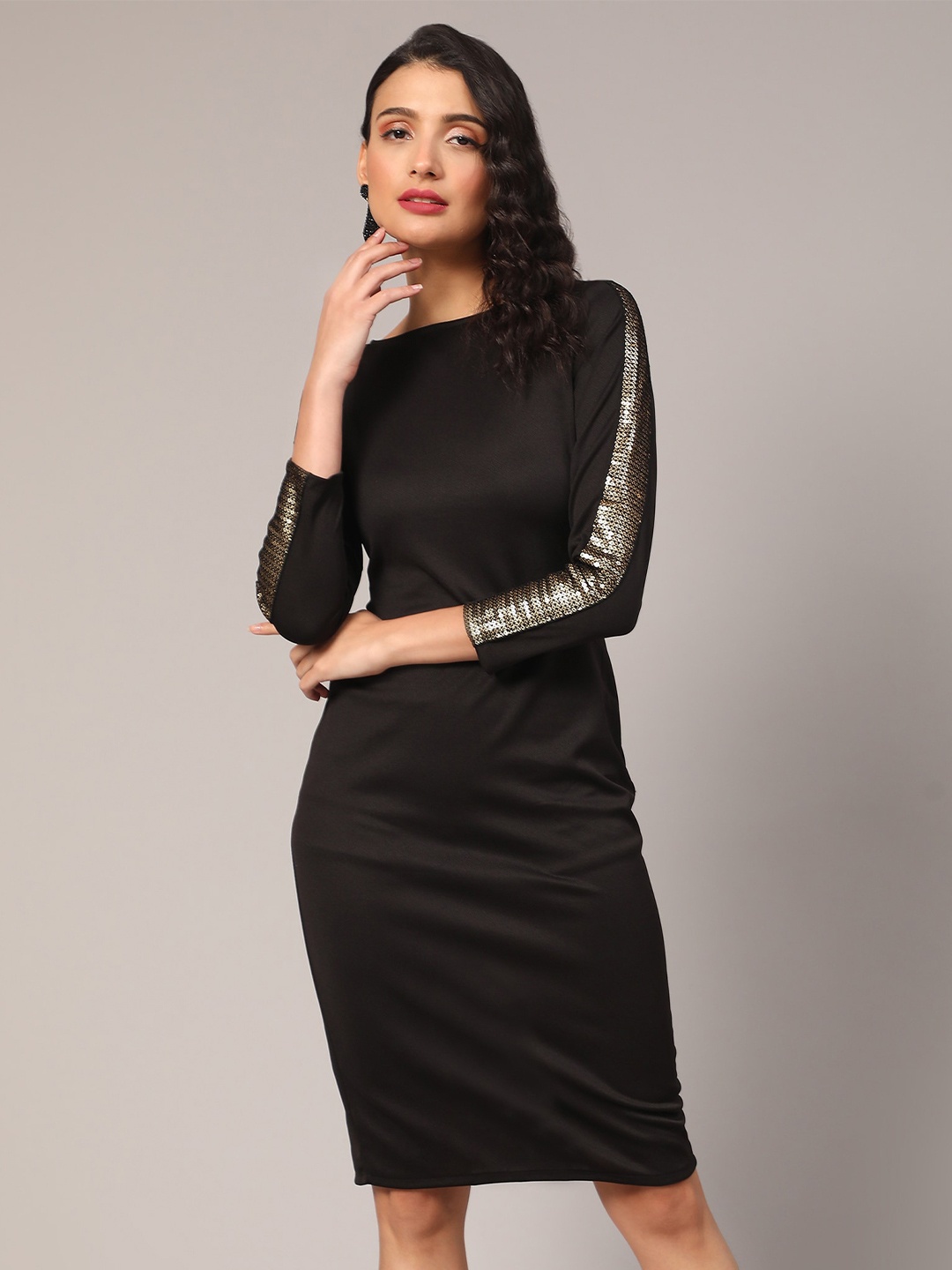 

Ekta Textiles Embellished Sheath Dress, Black