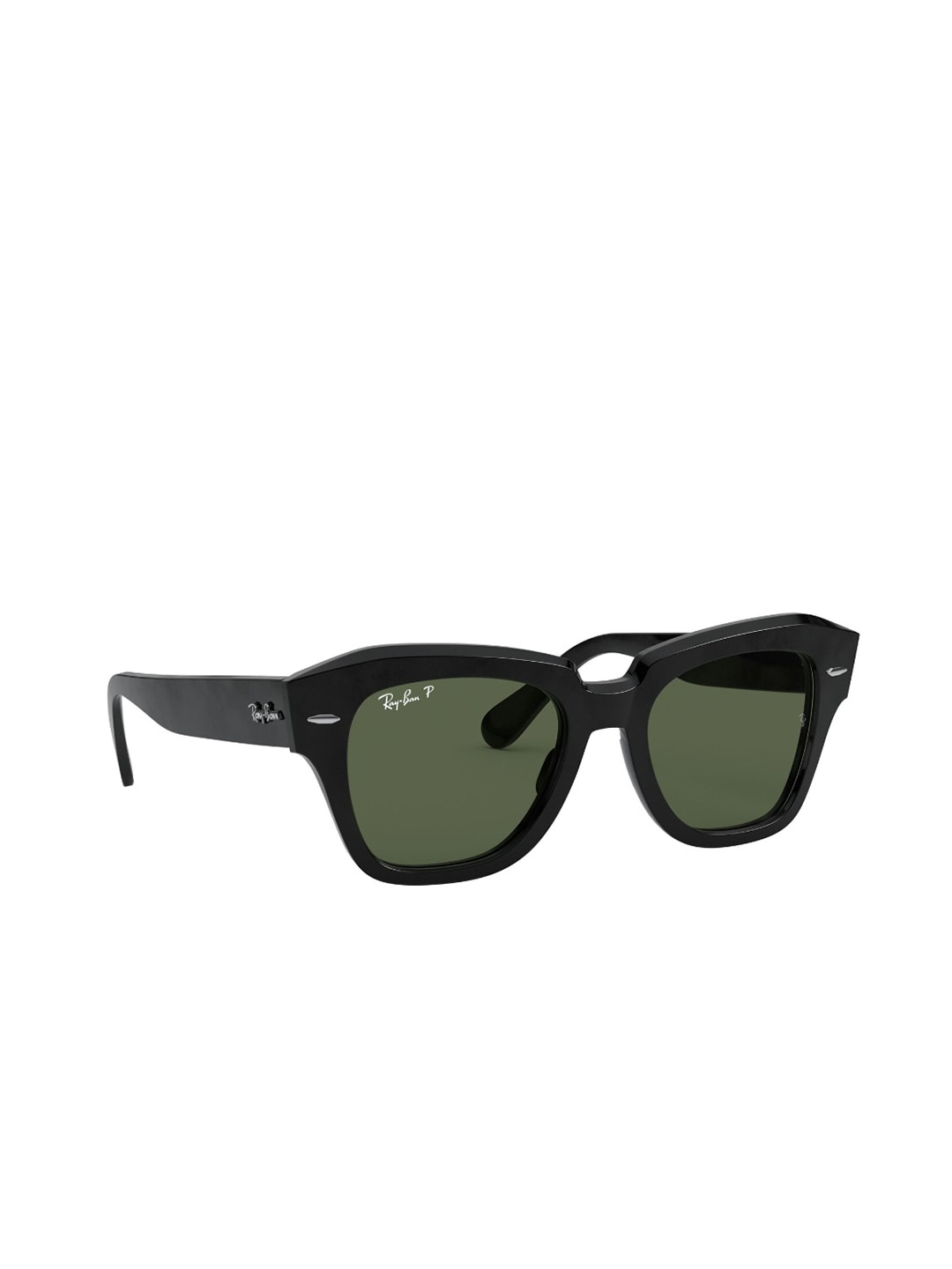 

Ray-Ban Unisex Polarized Green Lens Square Sunglasses - 0RB2186901/5852