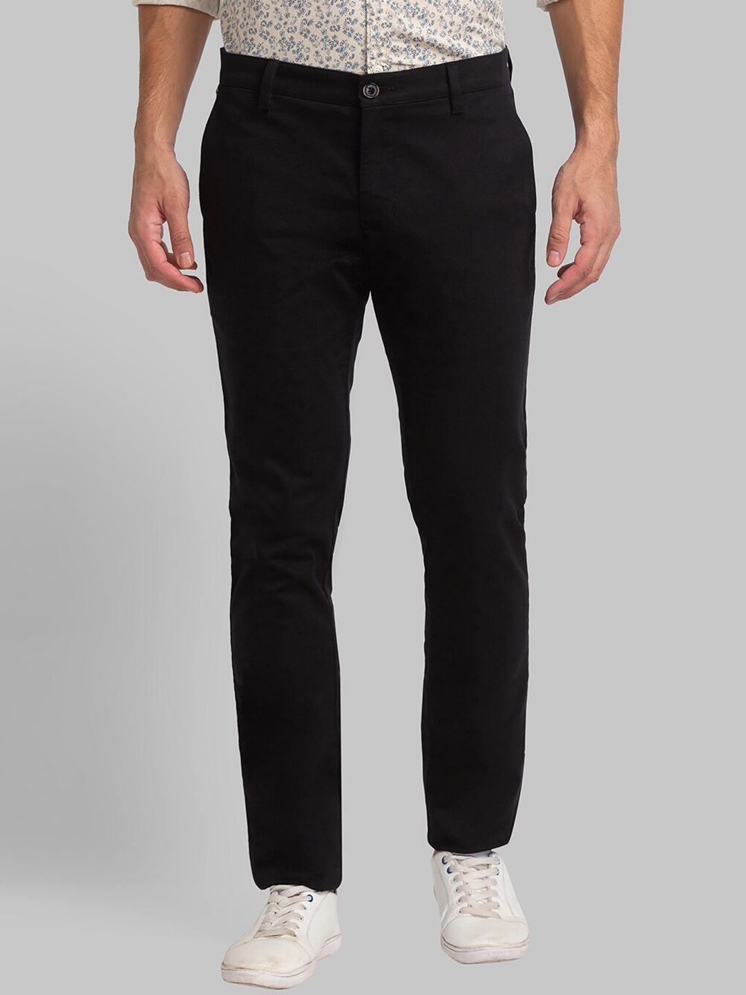 

Parx Men Tapered Fit Trousers, Black