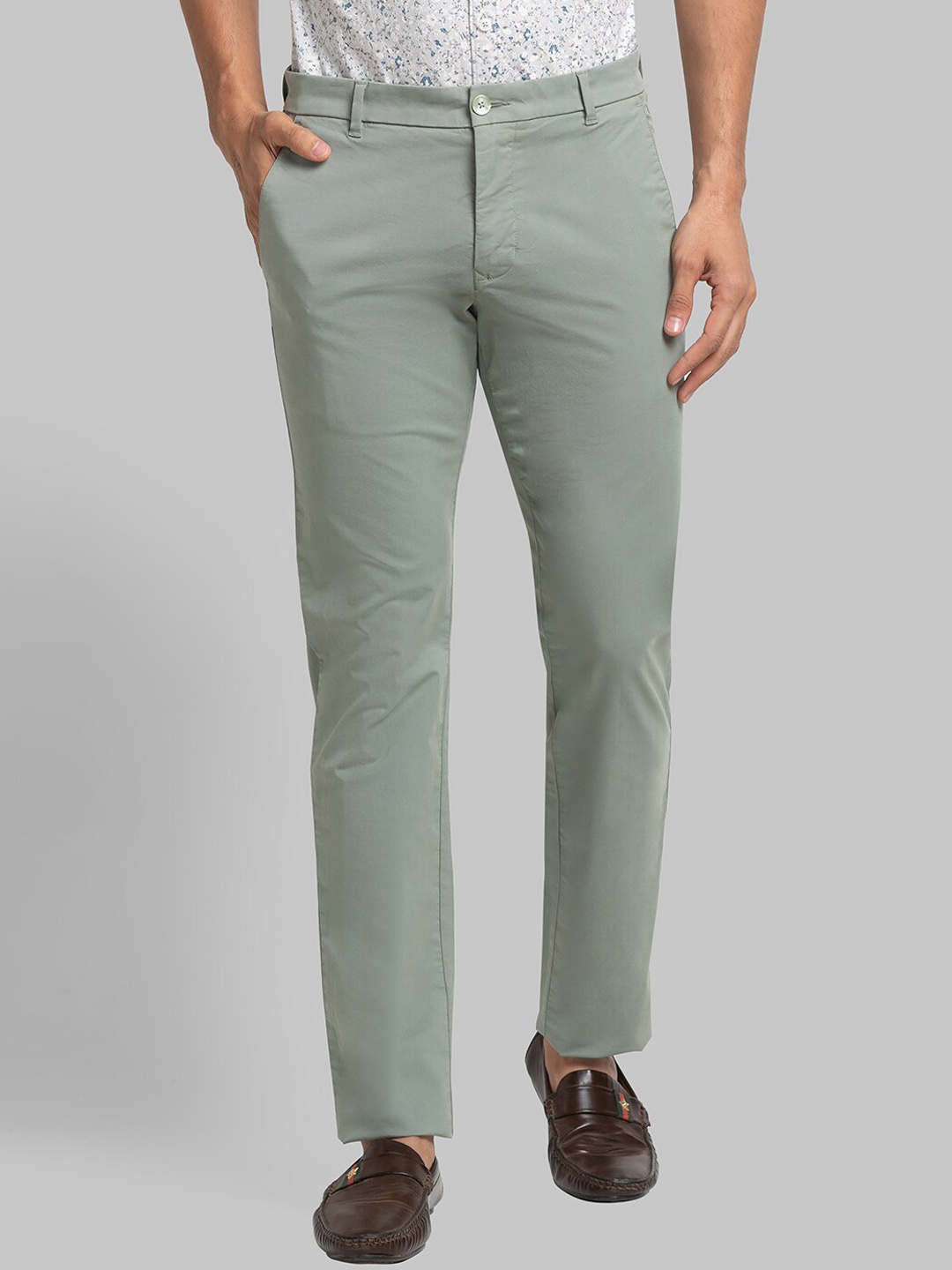 

Parx Men Tapered Fit Trousers, Green