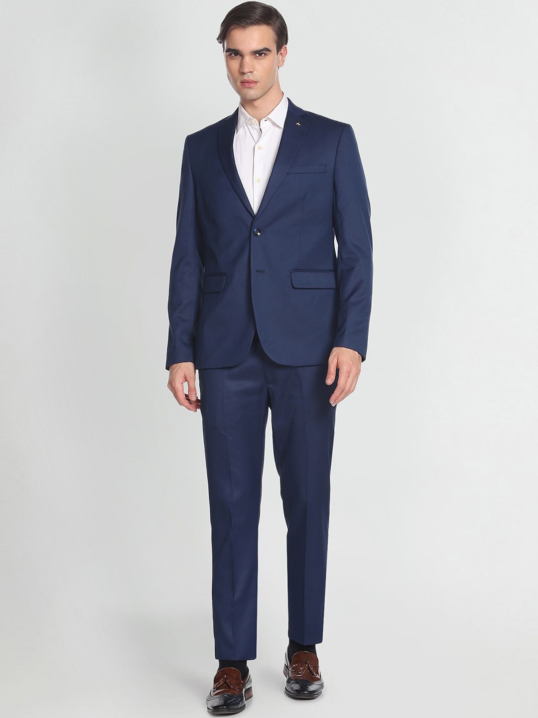 

Arrow Tailored-Fit Single-Breasted Two-Piece Suit, Blue