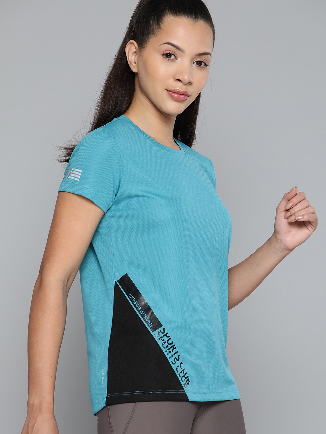 

HRX by Hrithik Roshan Typography Printed Training T-shirt, Blue