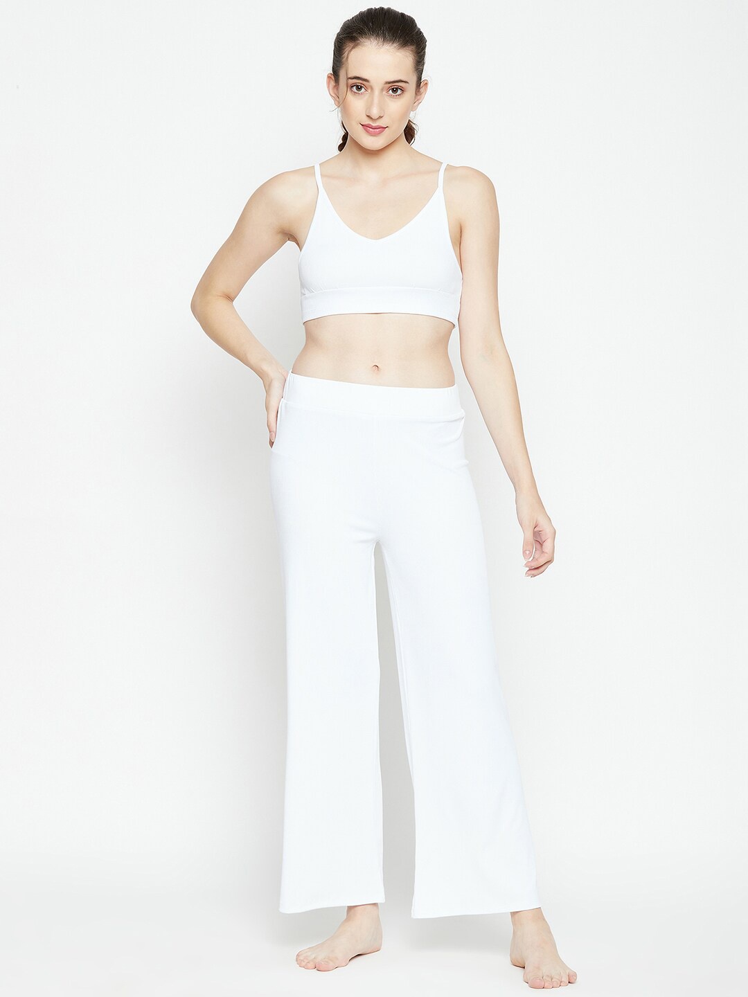 

CHILL WINSTON Women 3 Piece Night Suit, White