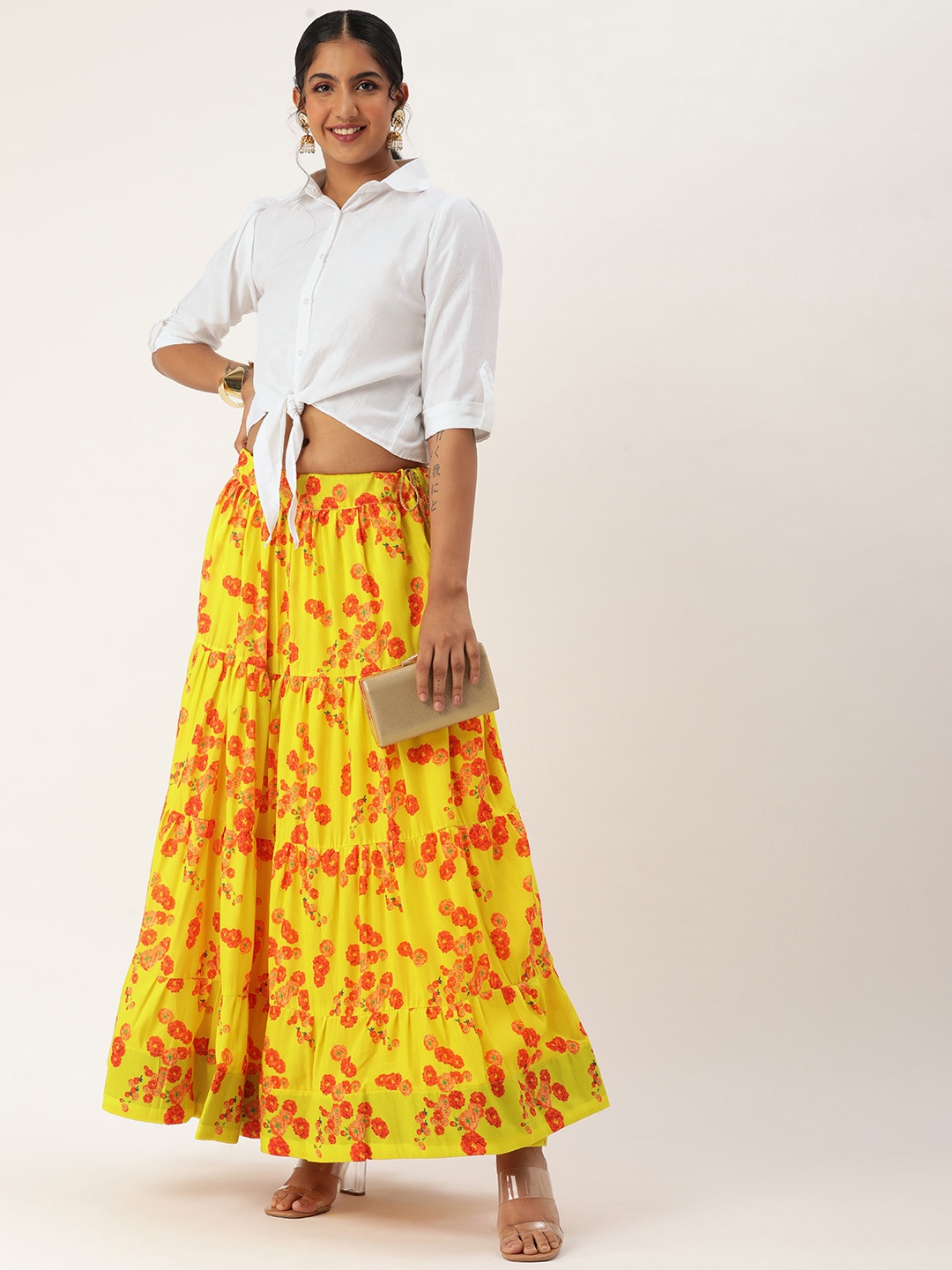 

LOOKNBOOK ART Ready to Wear Lehenga Choli, Yellow