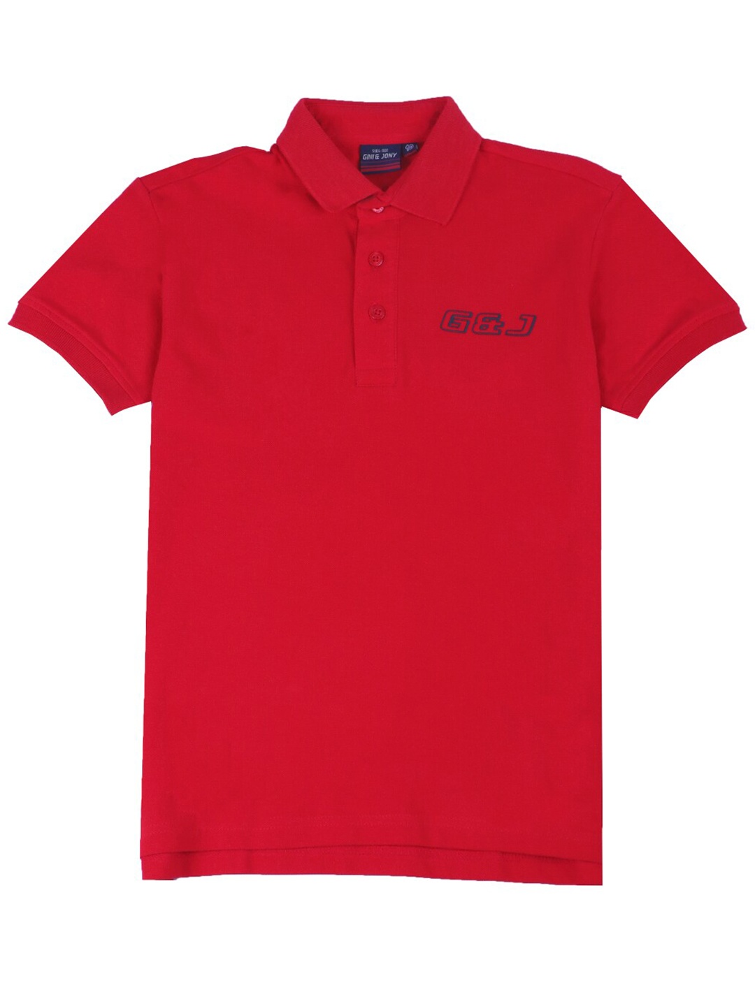 

Gini and Jony Boys Polo Collar Cotton T-shirt, Red