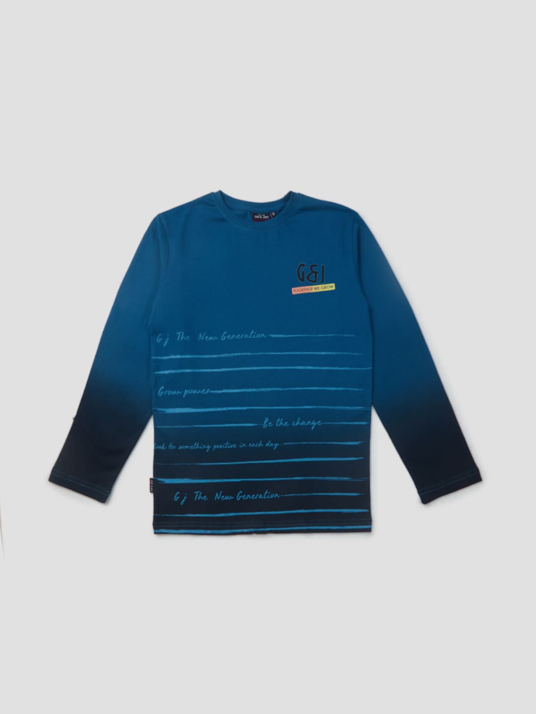 

Gini and Jony Infant Boys Striped Cotton T-shirt, Blue
