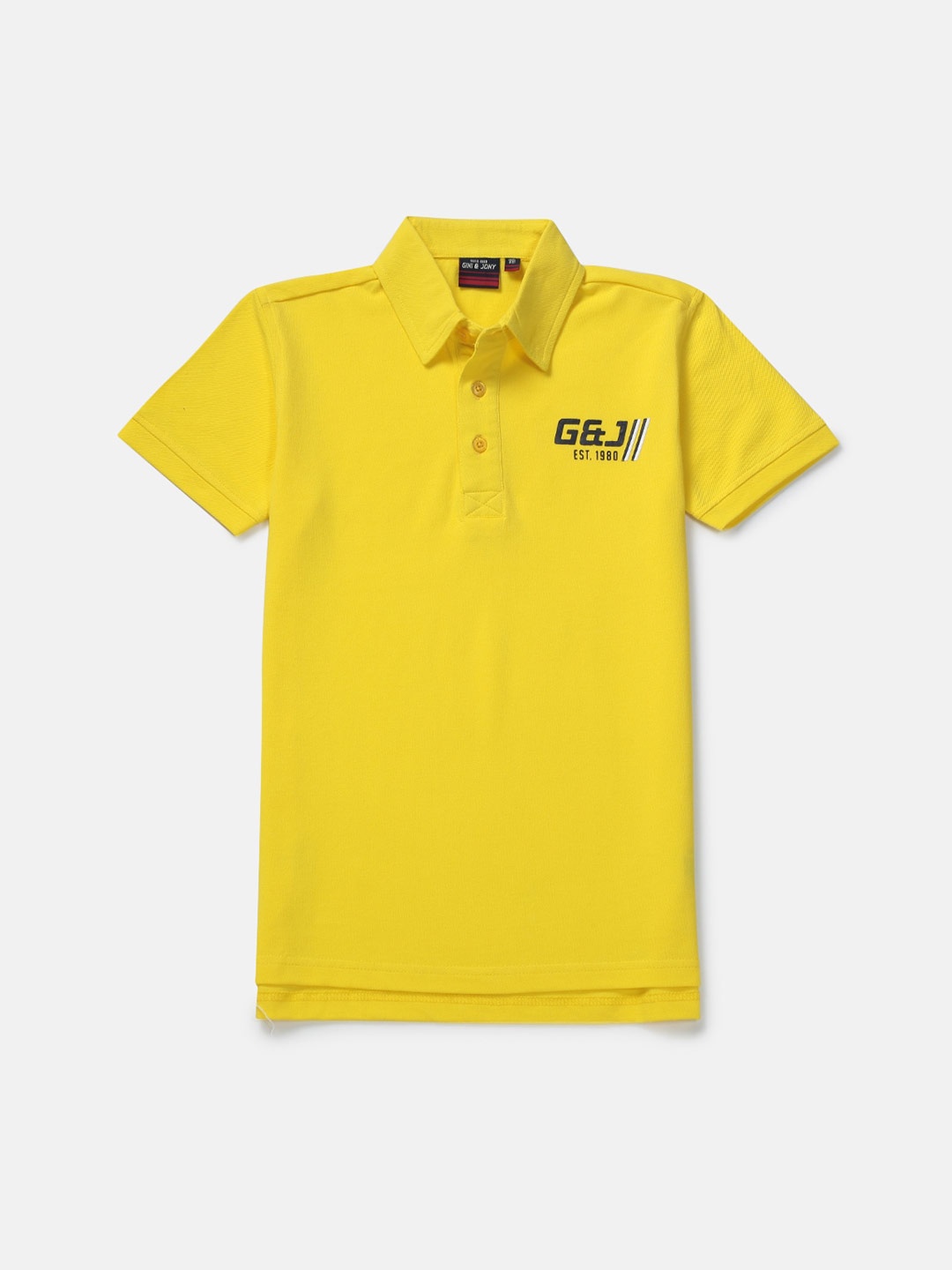 

Gini and Jony Boys Polo Collar Cotton T-shirt, Yellow