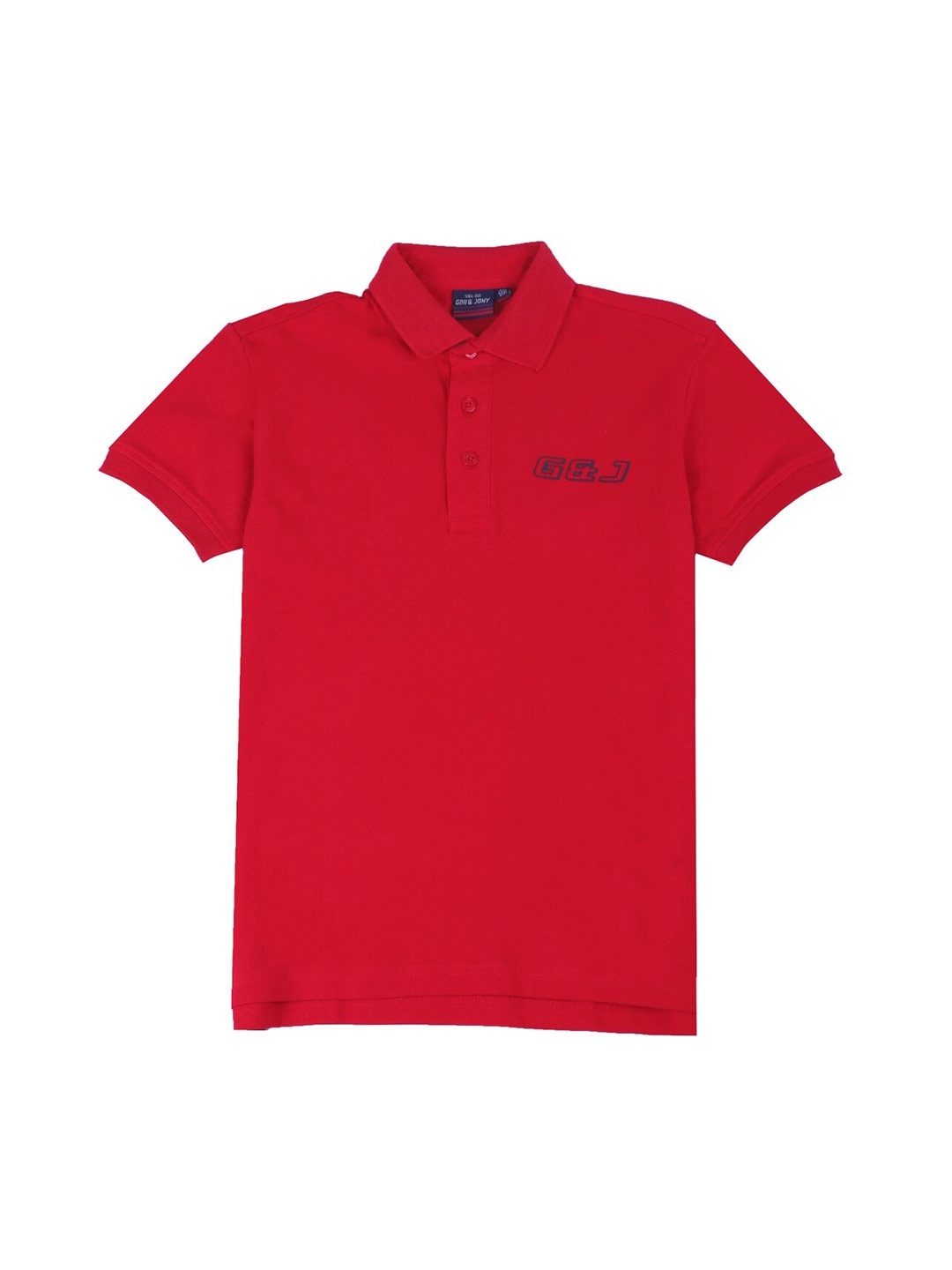 

Gini and Jony Boys Polo Collar Cotton T-shirt, Red