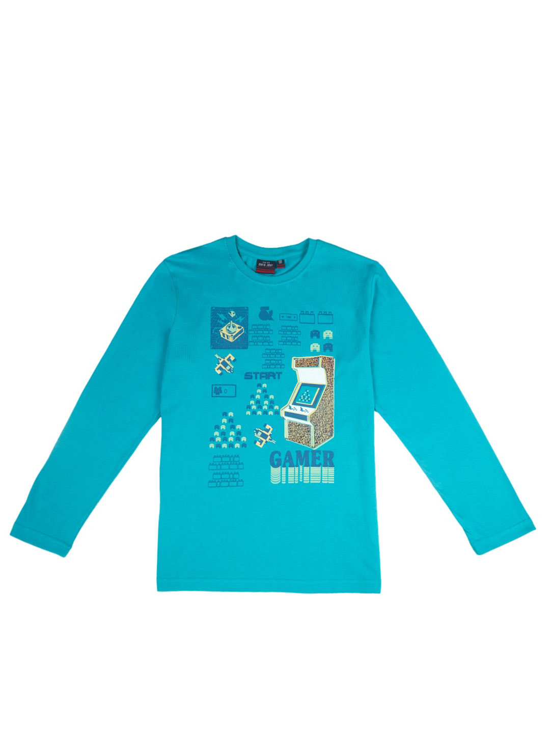 

Gini and Jony Boys Graphic Printed Cotton T-shirt, Blue