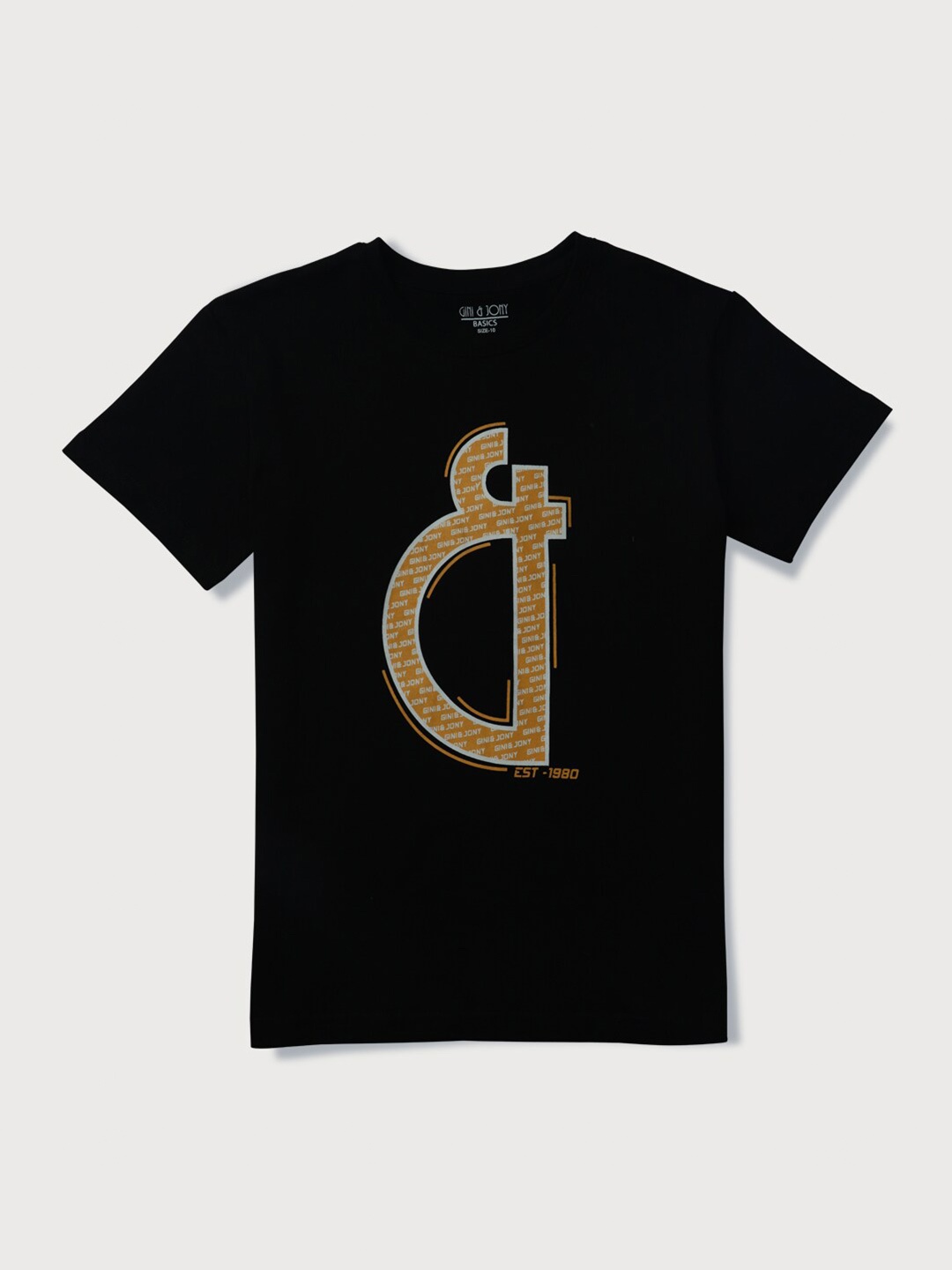 

Gini and Jony Boys Pack Of 2 Cotton T-shirt, Black