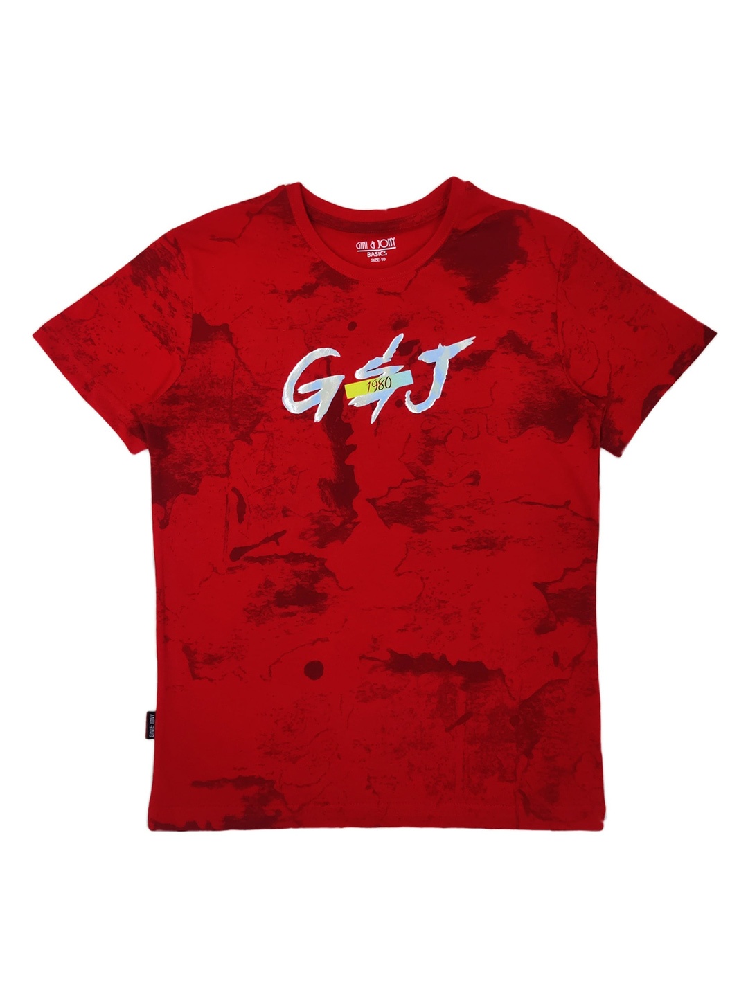 

Gini and Jony Infant Boys Printed Cotton T-shirt, Red