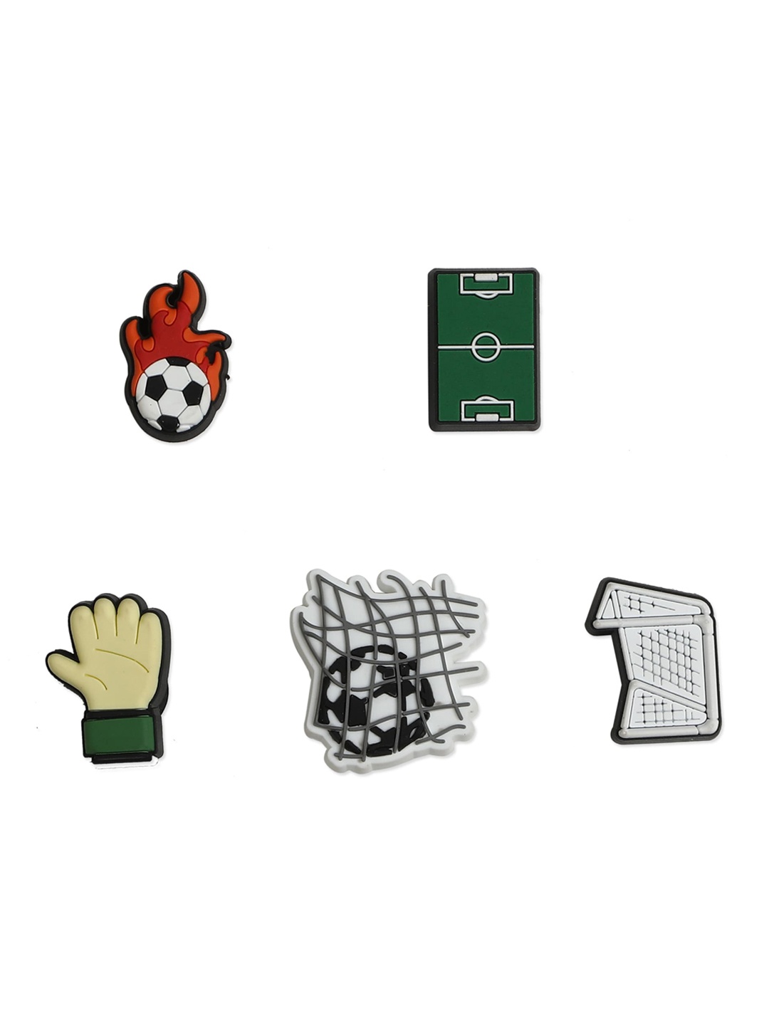 

Crocs Set Of 5 Big Time Soccer Jibbitz Shoe Charms, Green