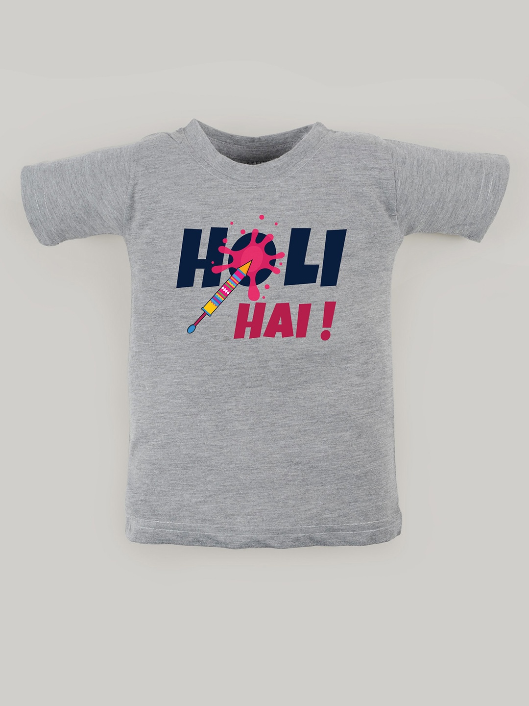 

FFLIRTYGO Kids Typography Printed Cotton T-shirt, Grey