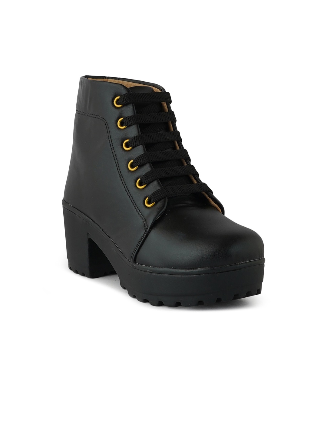 

SAPATOS Women Block Heeled Regular Boots, Black