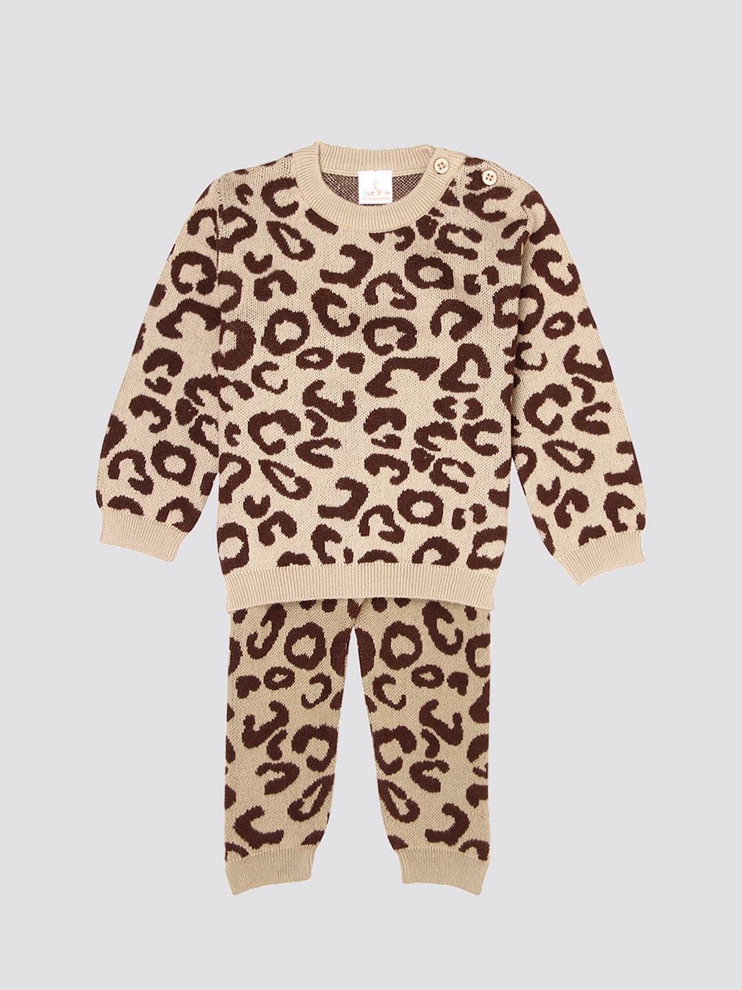 

PORTOBELLO Boys Self Design Sweater with Pyjamas, Beige