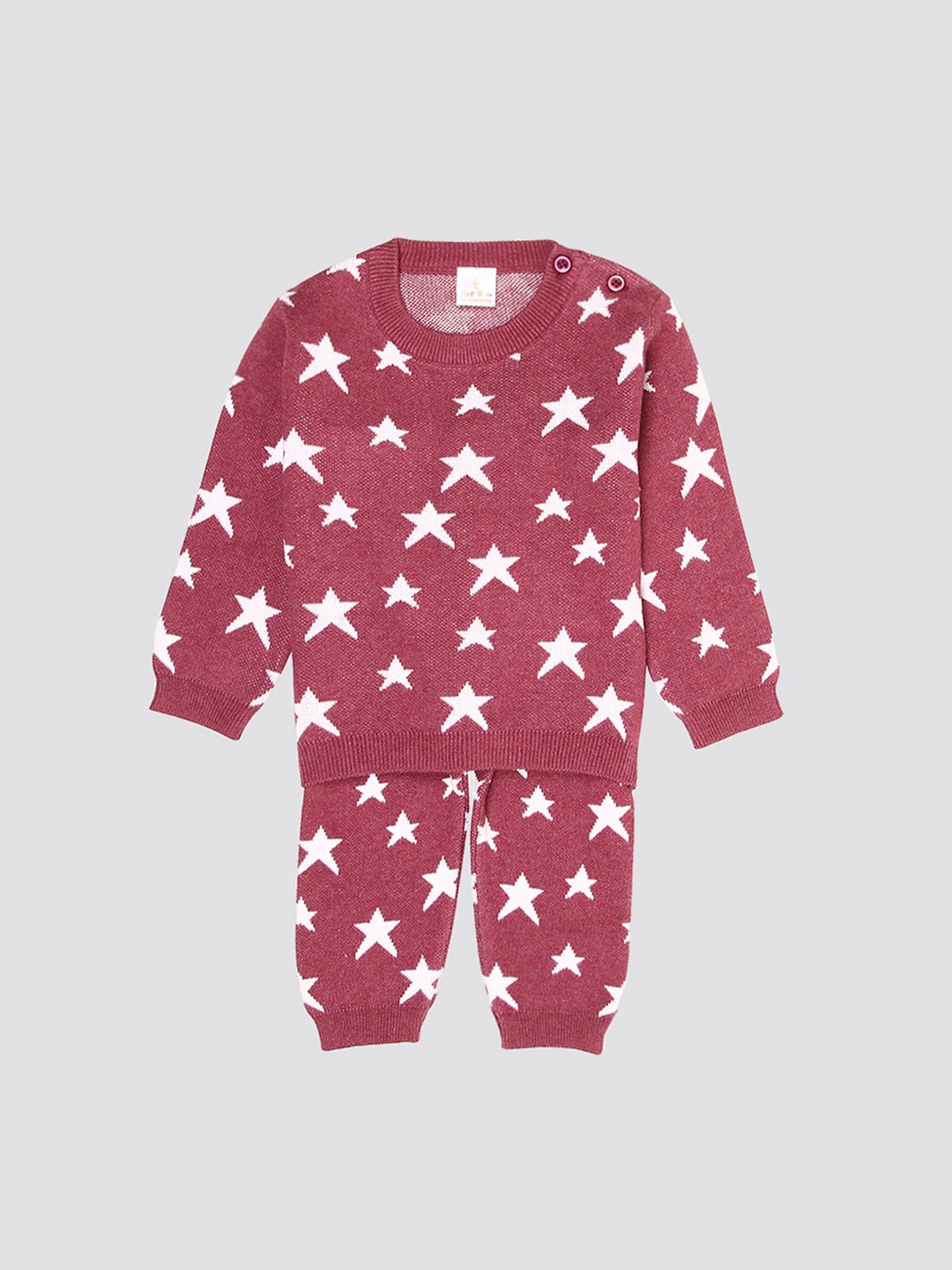 

PORTOBELLO Boys Conversational Printed Pullover Acrylic Sweater, Pink