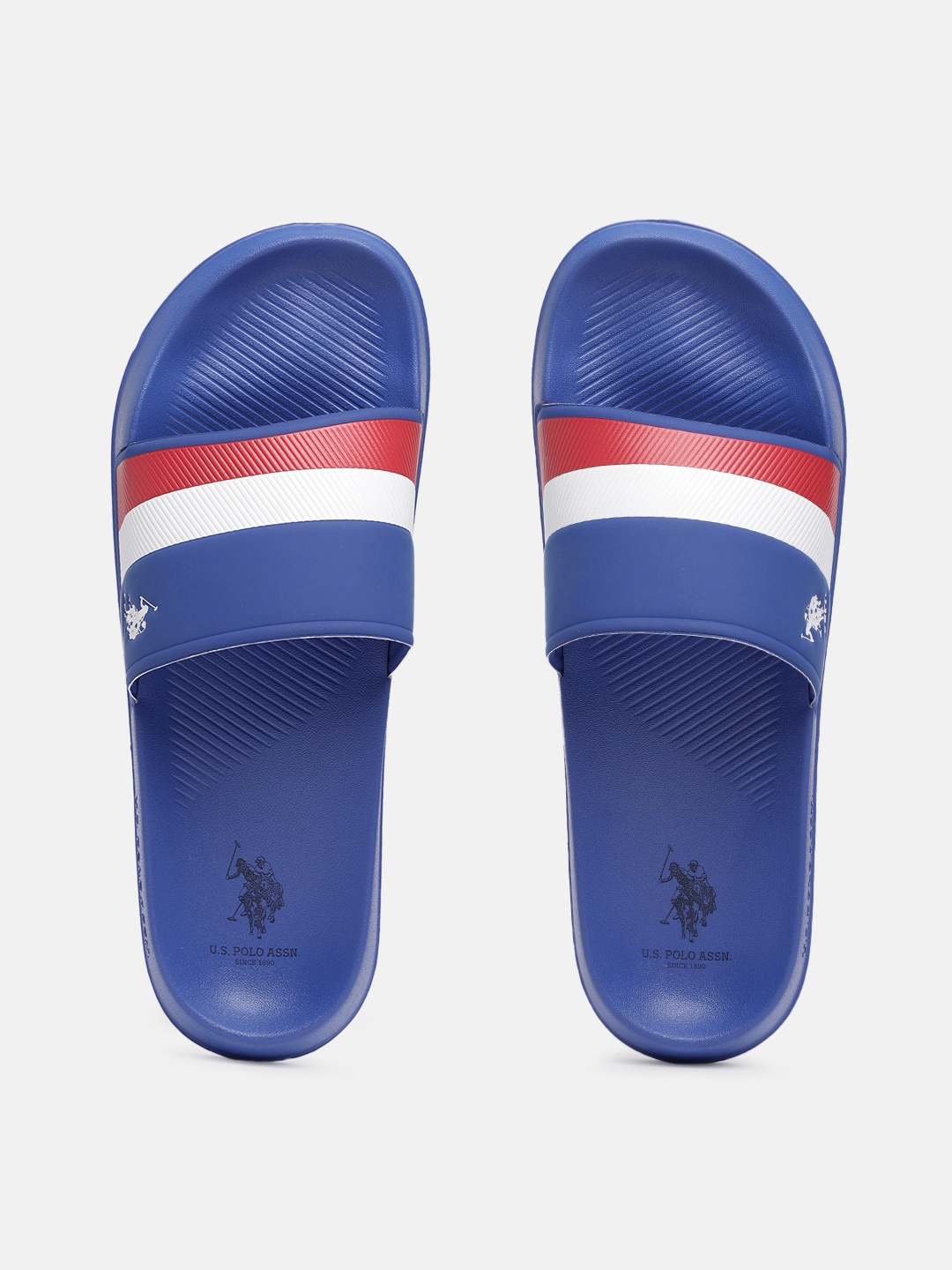 

U.S. Polo Assn. Men Colourblocked Sliders, Blue