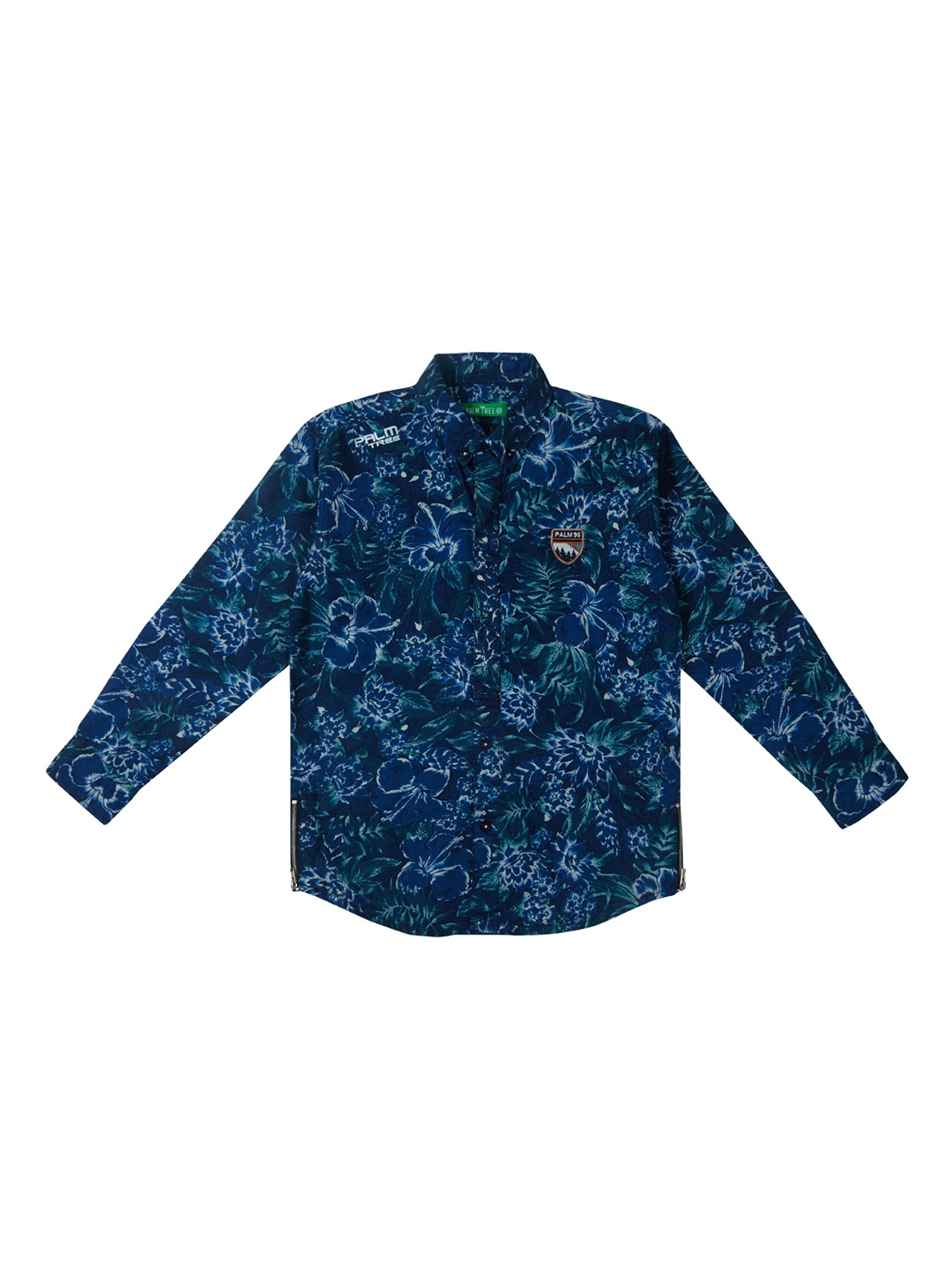 

Palm Tree Boys Blue Regular Fit Printed Casual Shirt