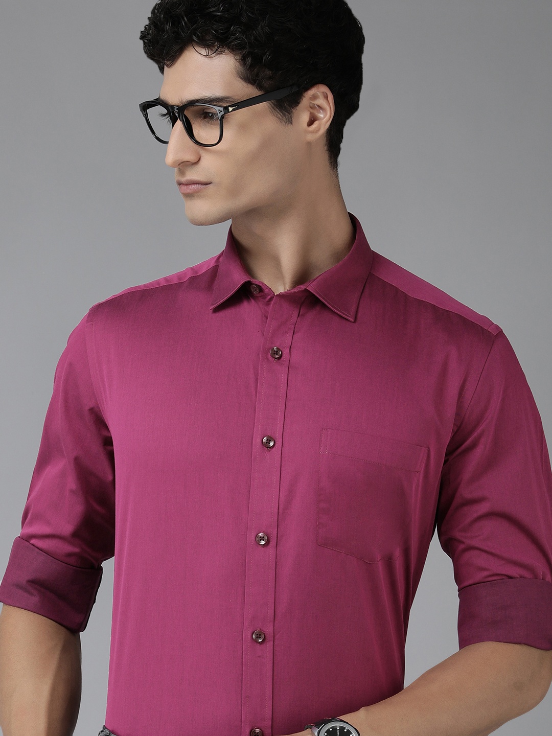 

Park Avenue Solid Formal Shirt, Maroon