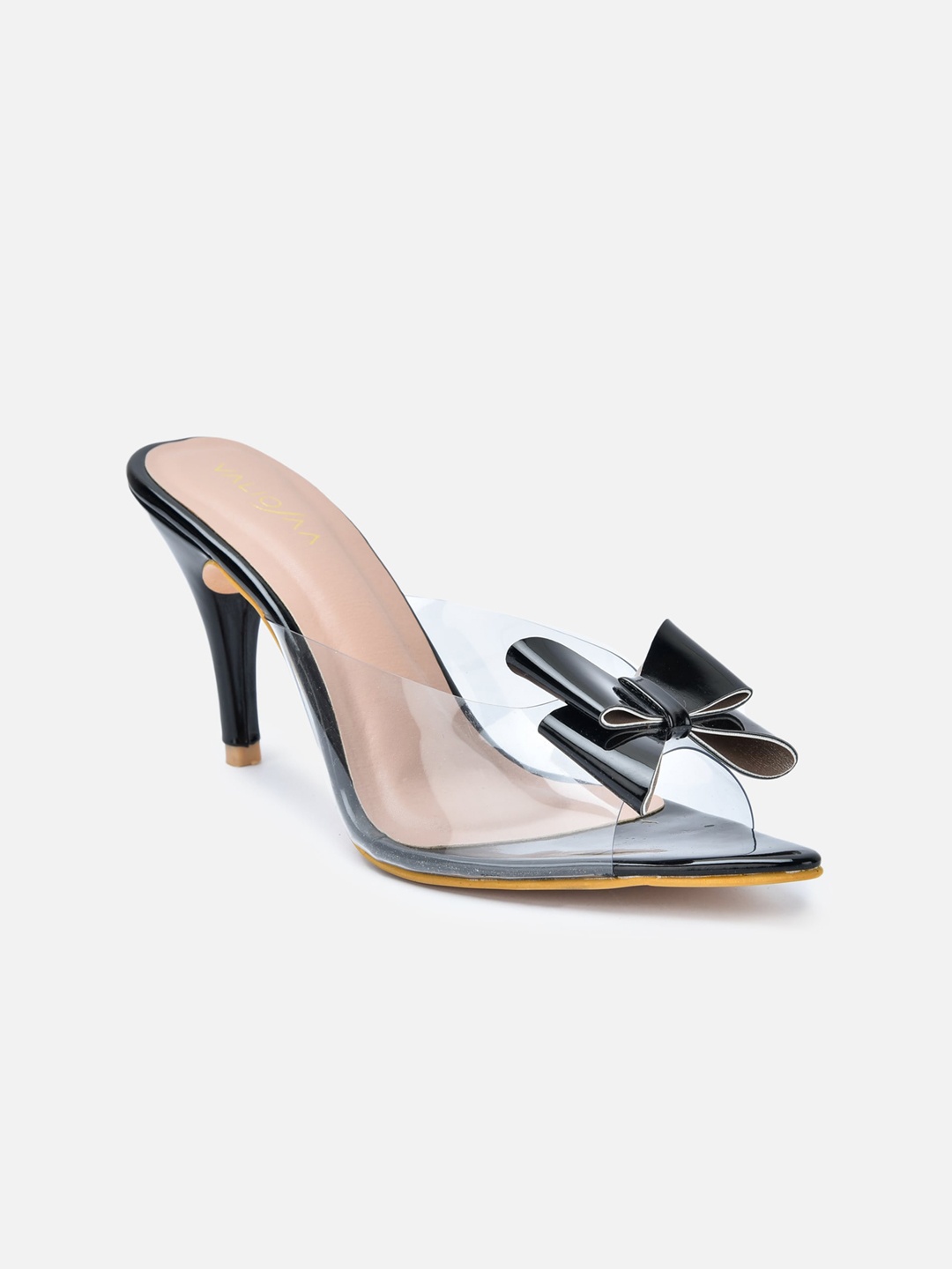 

VALIOSAA Peep Toe With Bows, Black