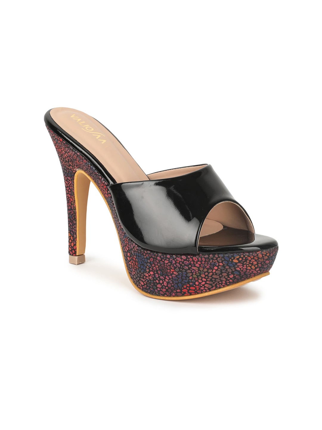 

VALIOSAA Peep Toes Stiletto Heels, Black