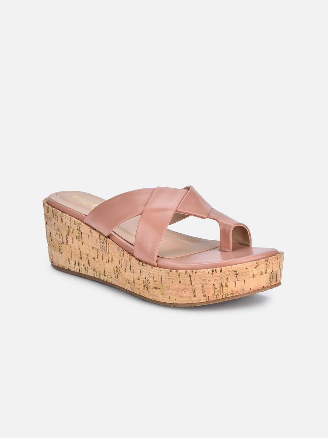 

VALIOSAA Open Toe Wedge Heels, Pink