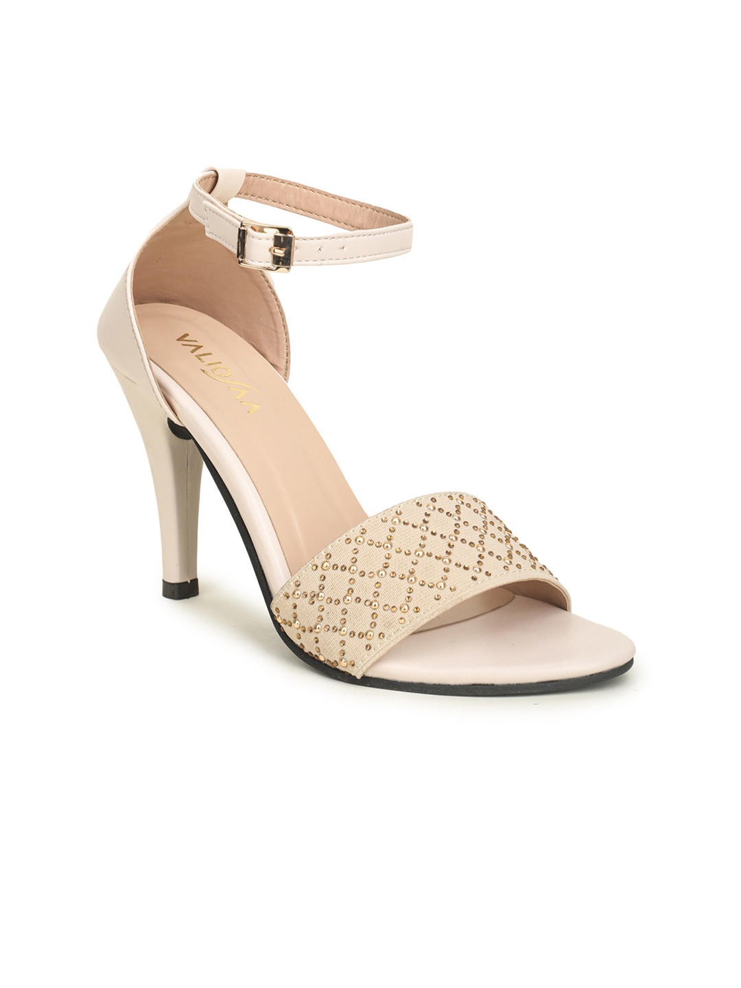 

VALIOSAA Embellished Slim heels, Cream