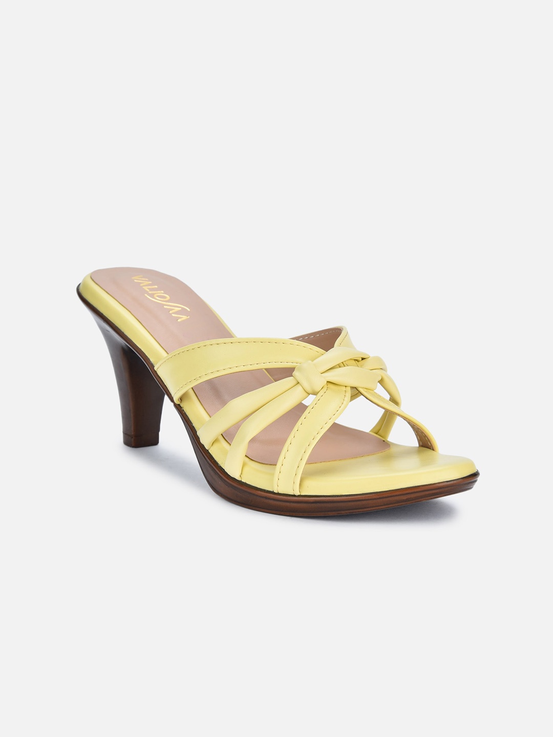 

VALIOSAA Solid Block Heels, Yellow