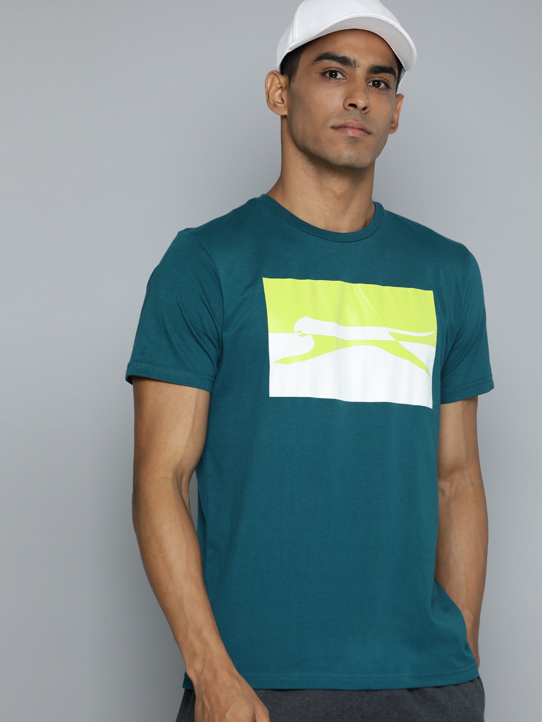 

Slazenger Brand Logo Printed Running T-shirt, Teal