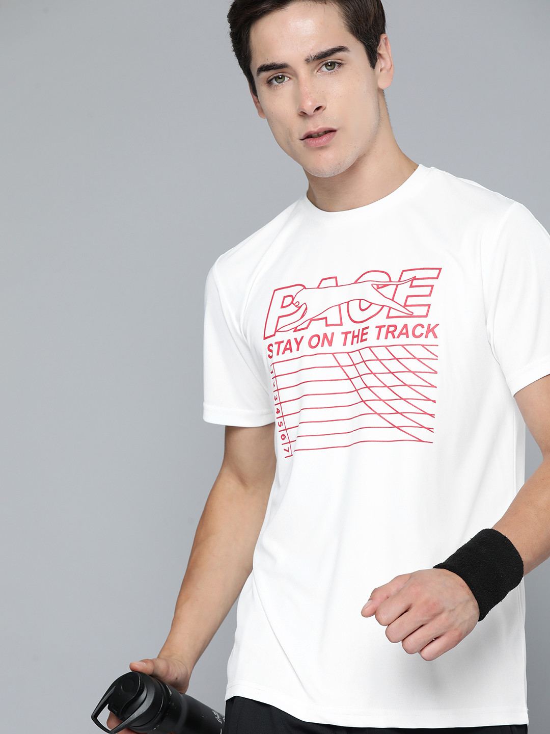 

Slazenger Typography Printed Running Ultra-Dry T-shirt, White