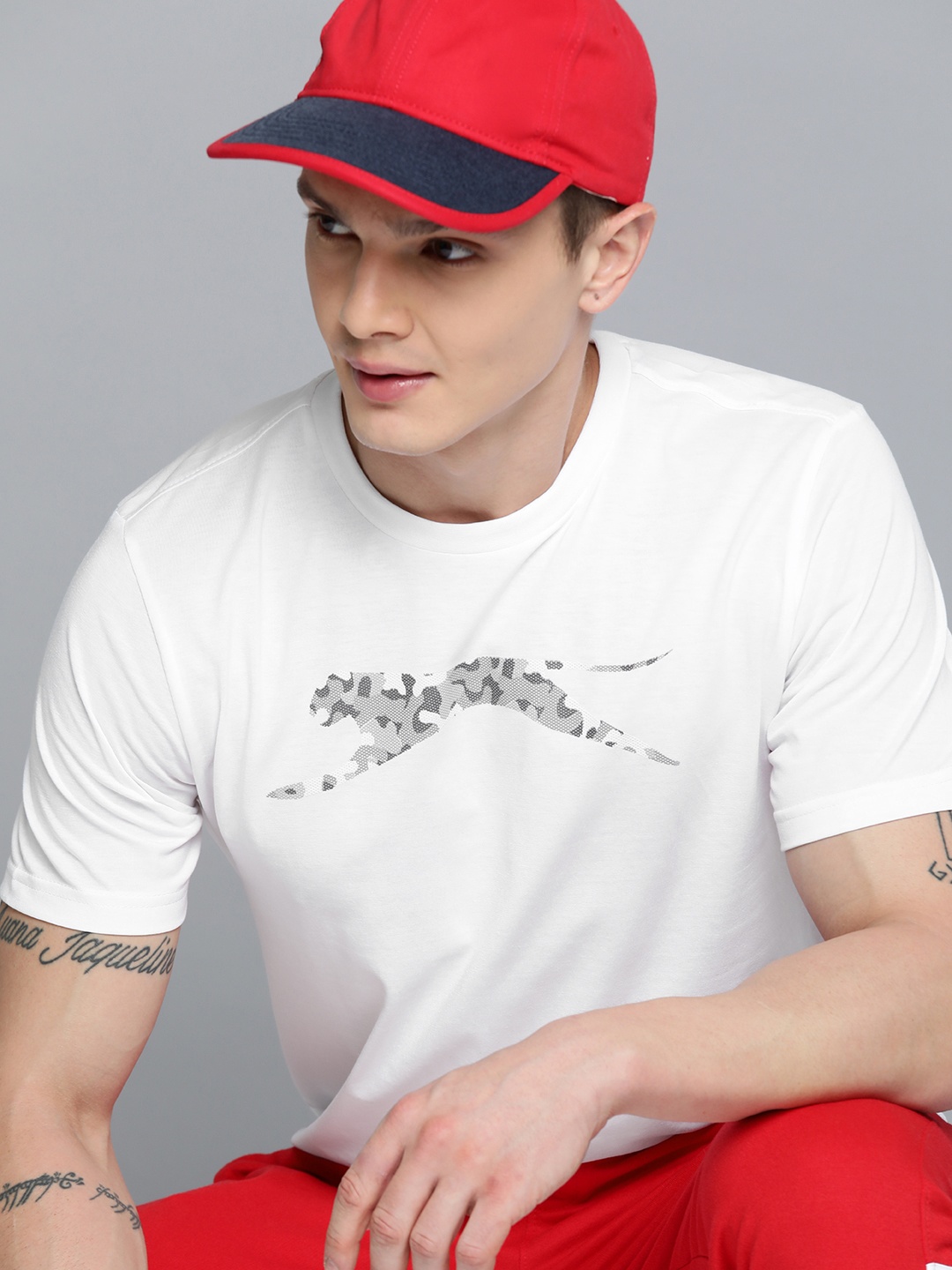 

Slazenger Brand Logo Printed Running T-shirt, White