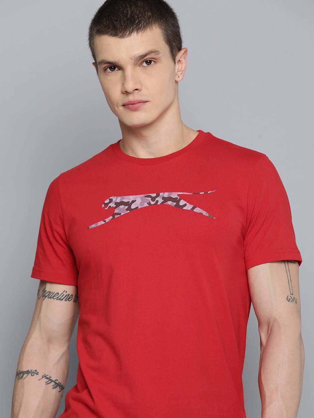 

Slazenger Brand Logo Printed Running T-shirt, Red