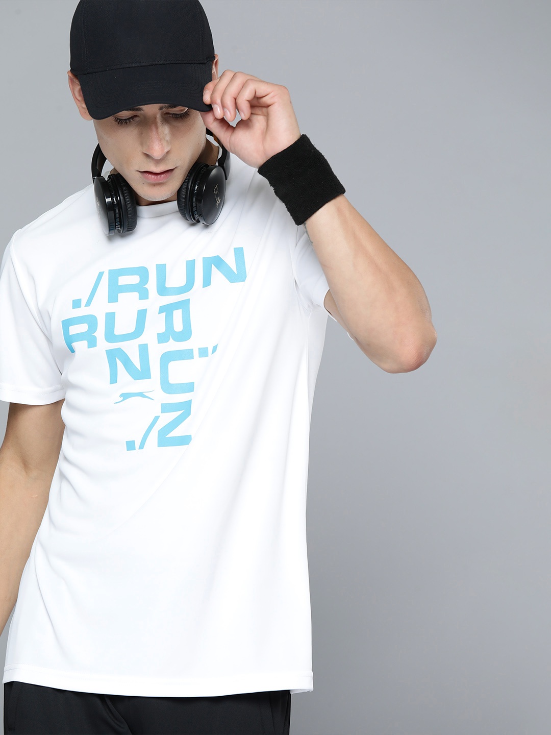 

Slazenger Printed Ultra-Dry Running T-shirt, White