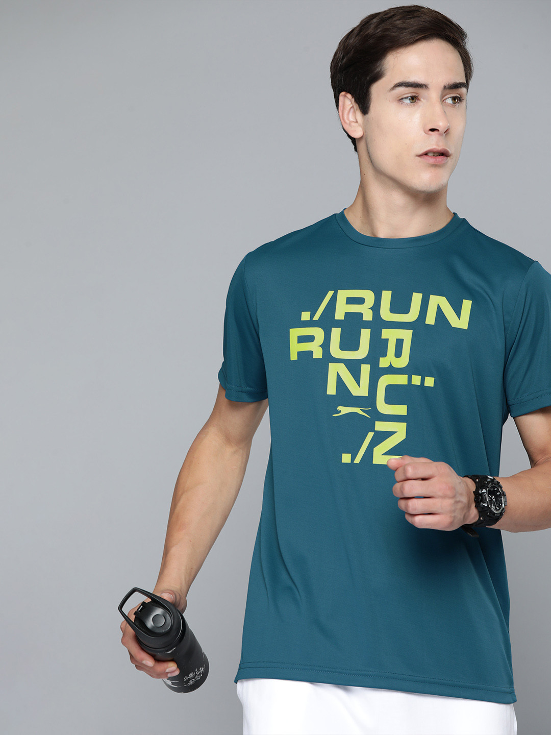 

Slazenger Printed Ultra-Dry Running T-shirt, Teal