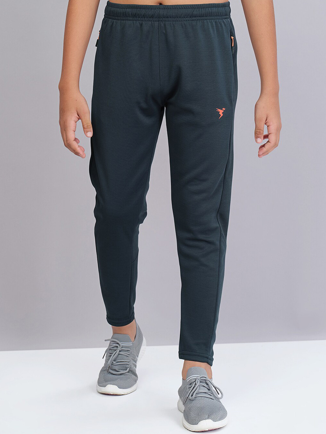 

Technosport Boys Anti-Microbial Mid-Rise Active Track Pants, Charcoal