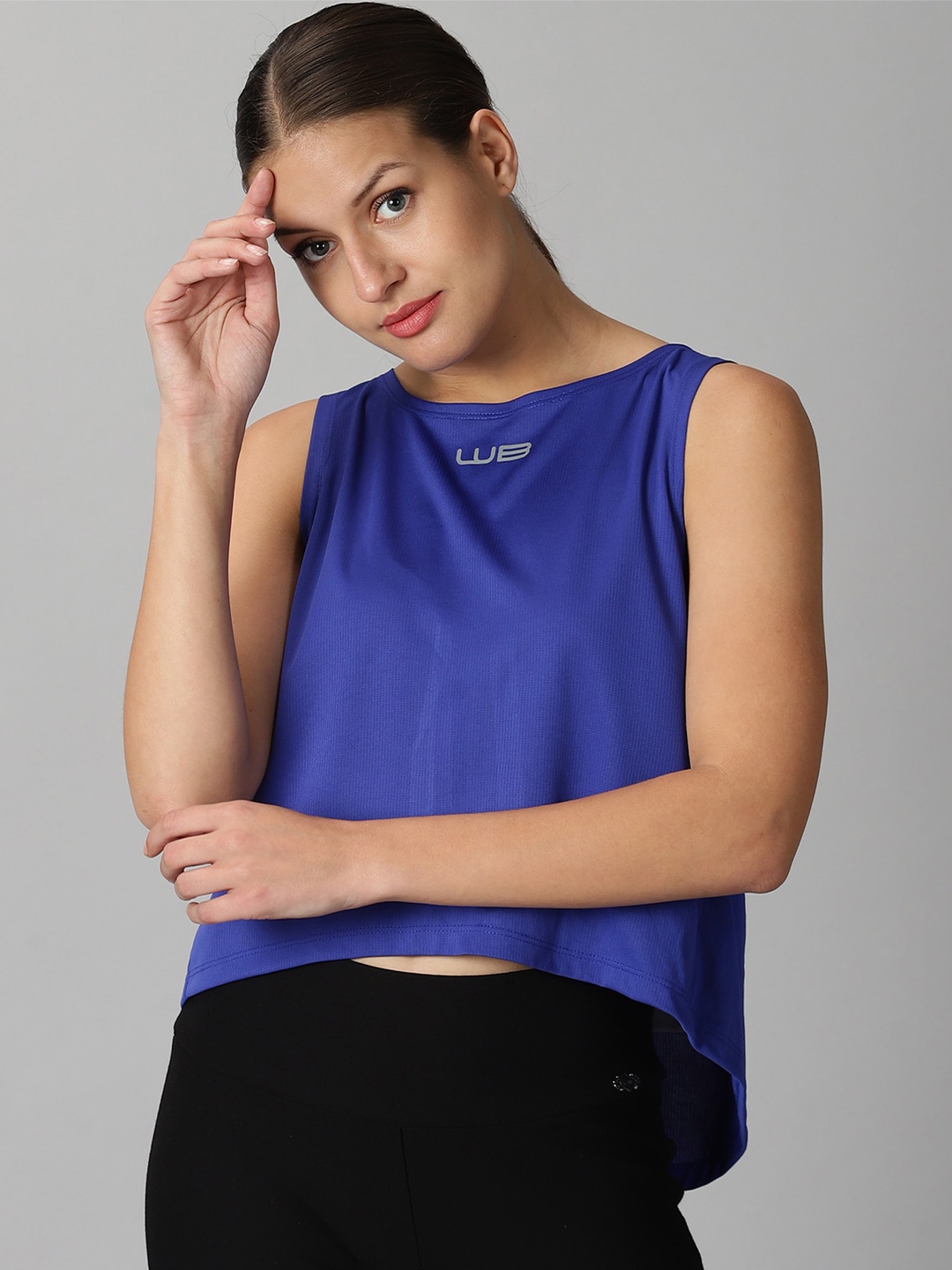 

Wildbrocket Back Slit Anti Odour T-shirt, Navy blue