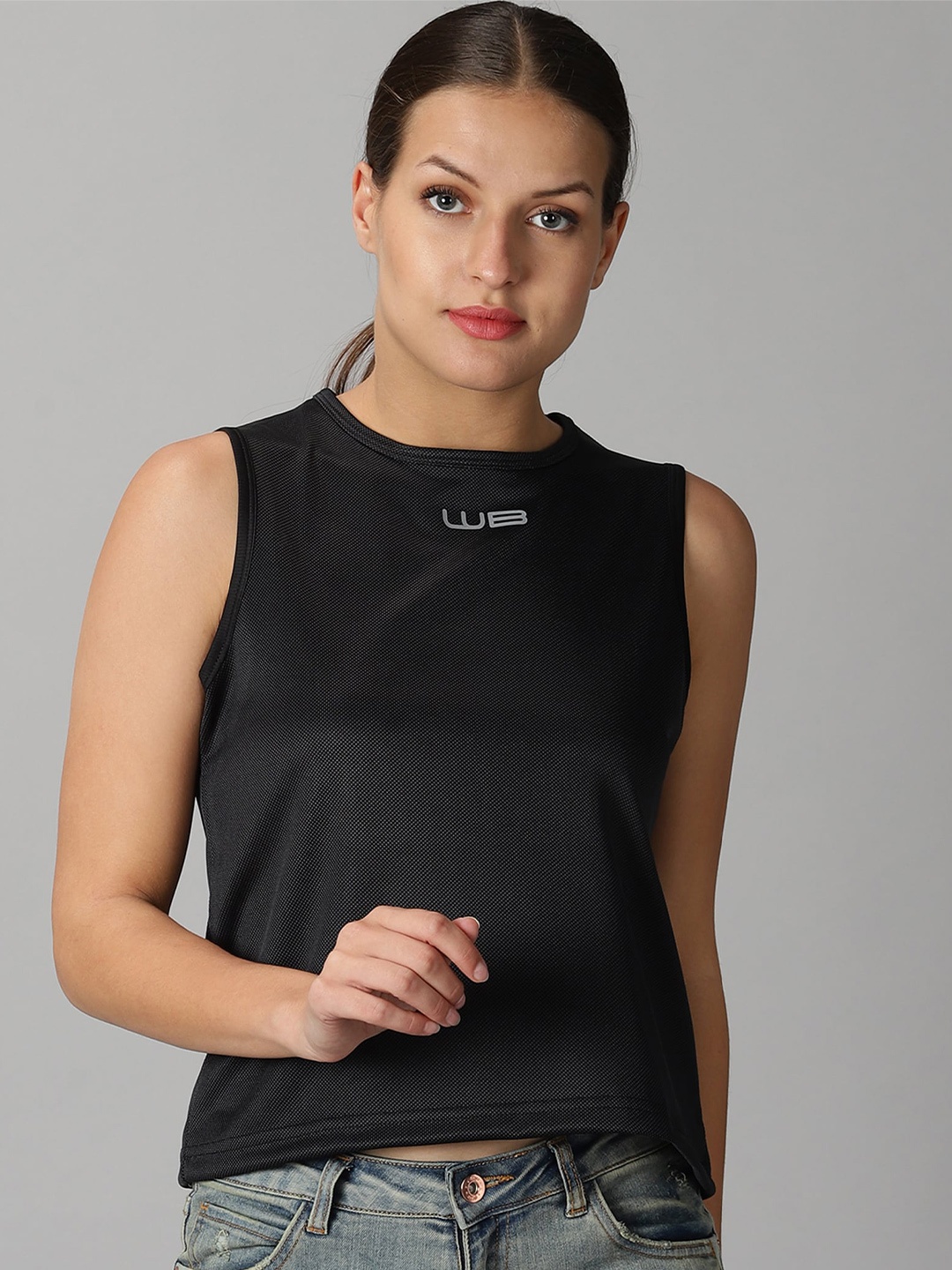 

Wildbrocket Women Anti Odour Slim Fit T-shirt, Black