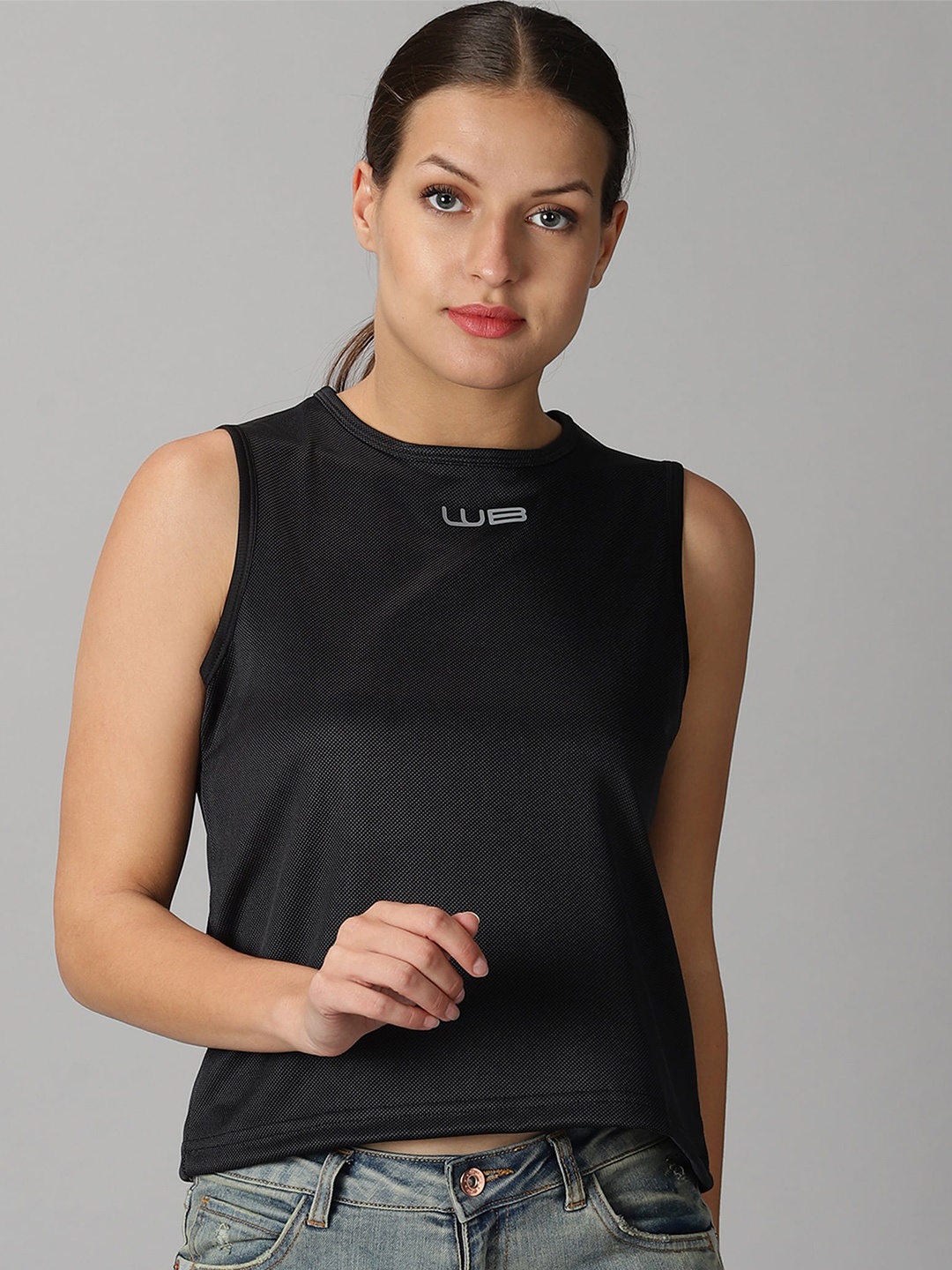 

Wildbrocket Women Anti Odour Slim Fit T-shirt, Black