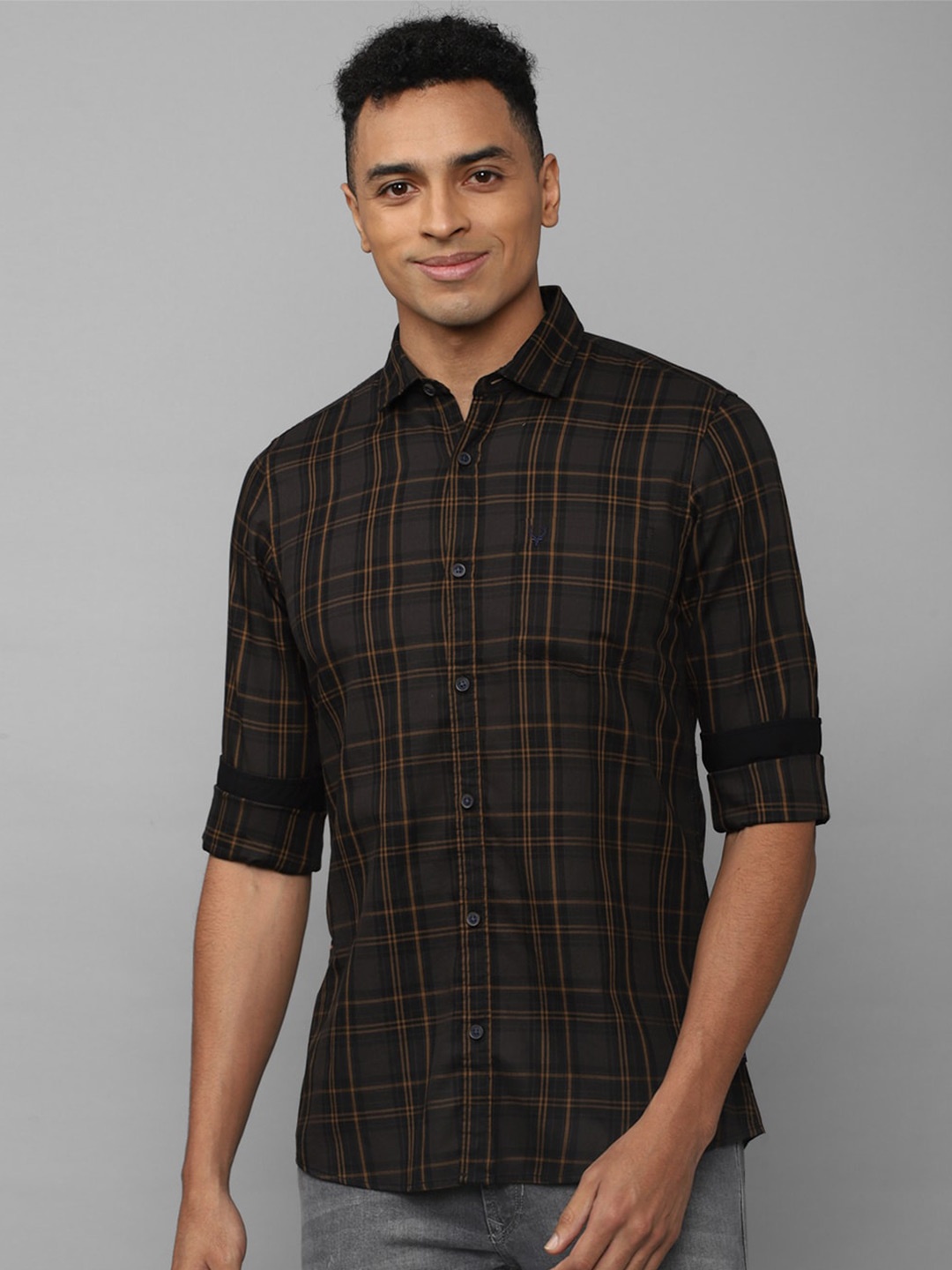 

Allen Solly Sport Men Tartan Checked Casual Cotton Shirt, Black
