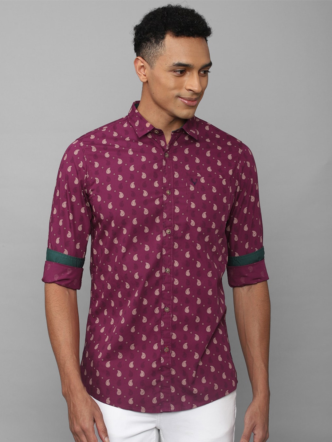 

Allen Solly Sport Men Printed Cotton Casual Shirt, Purple