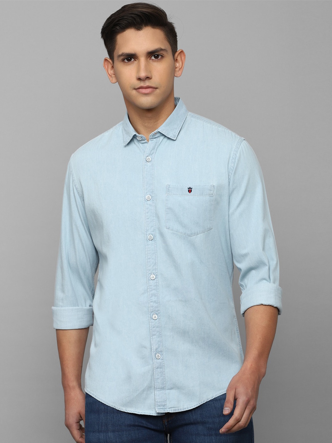 

Louis Philippe Jeans Men Slim Fit Casual Shirt, Blue