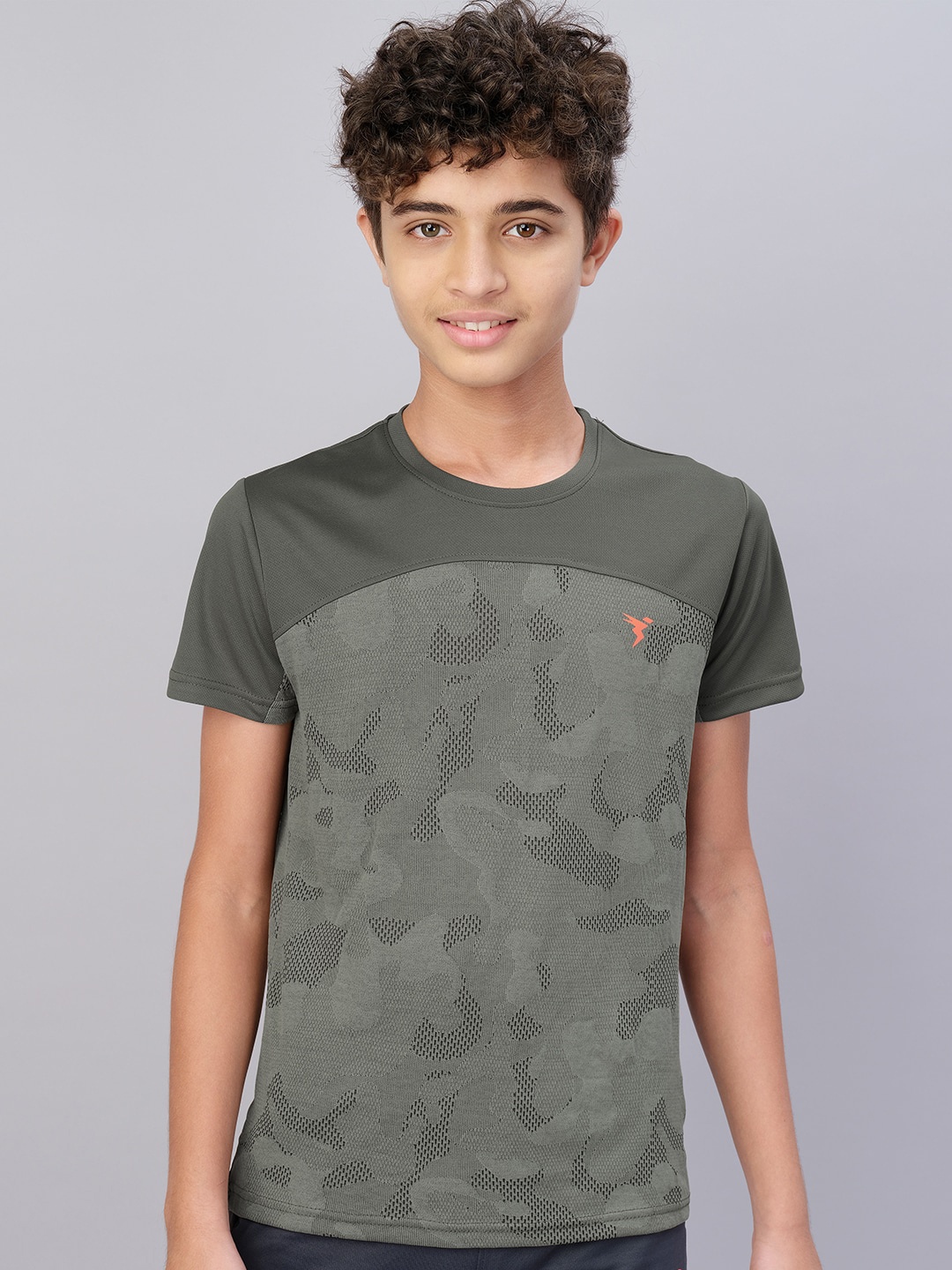 

Technosport Boys Active Antimicrobial T-shirt, Olive