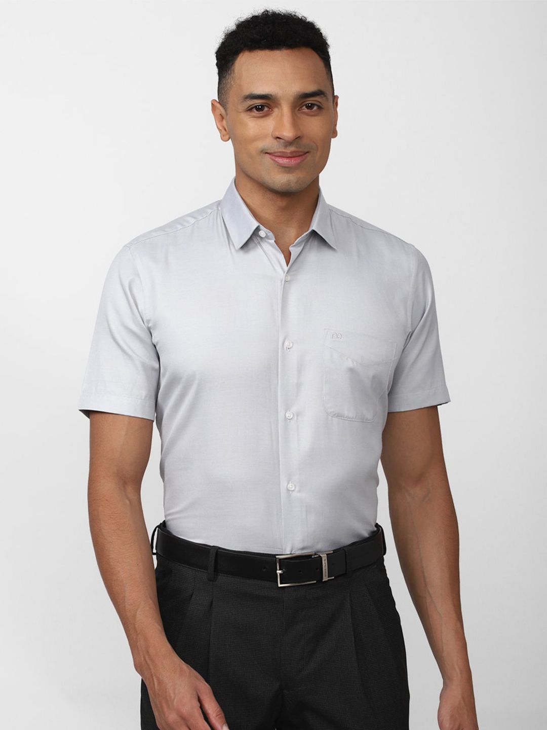 

Peter England Men Slim Fit Formal Shirt, Grey