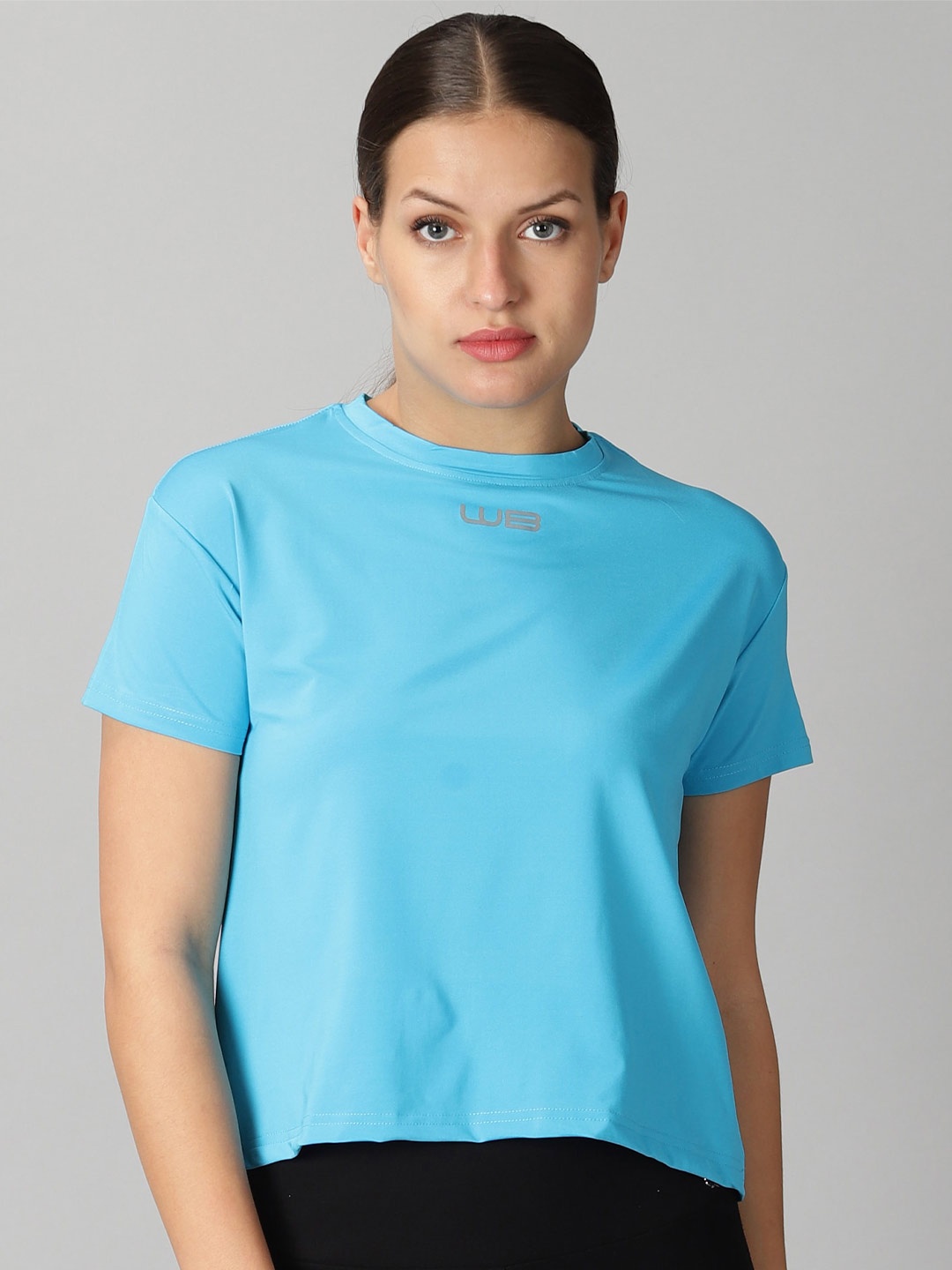 

Wildbrocket Women Anti Odour Slim Fit T-shirt, Blue