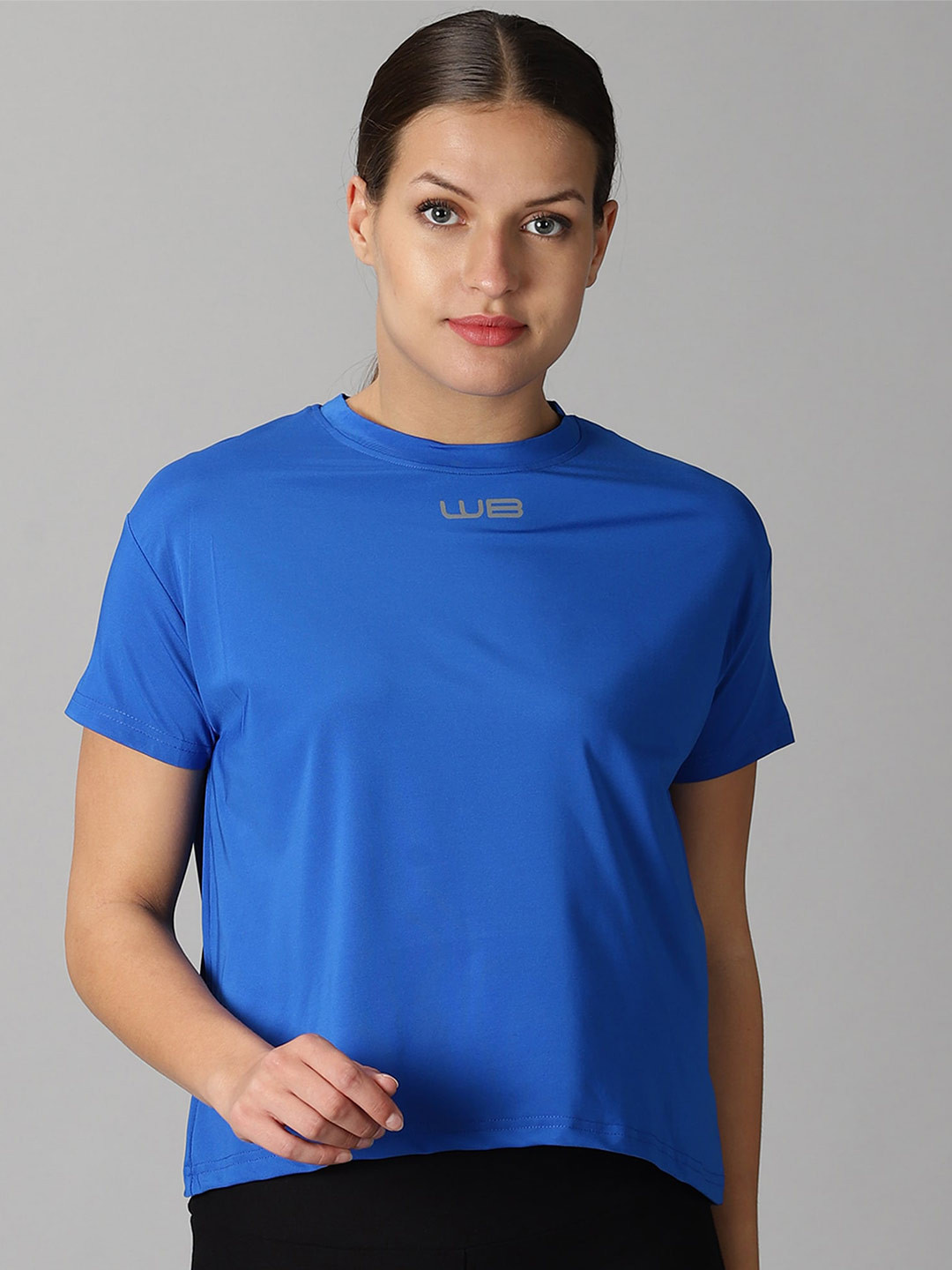 

Wildbrocket Women Anti Odour Slim Fit T-shirt, Navy blue