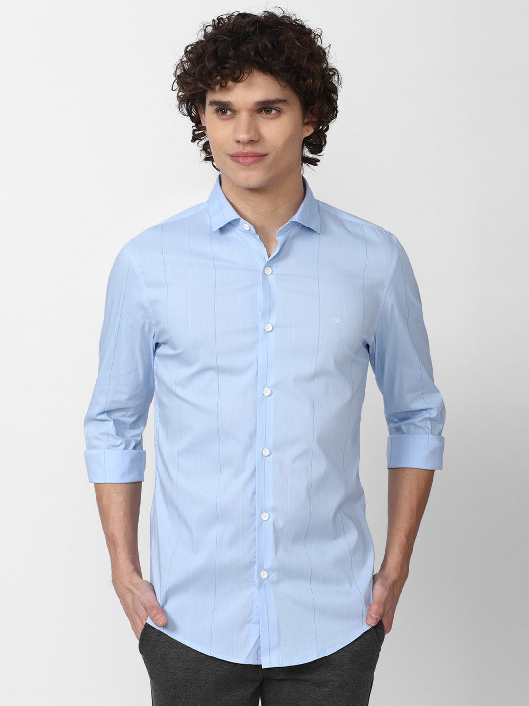 

Peter England Slim Fit Casual Shirt, Blue