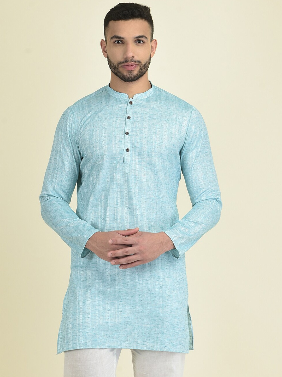 

Anouk Men Woven design Kurta with Pyjamas, Green