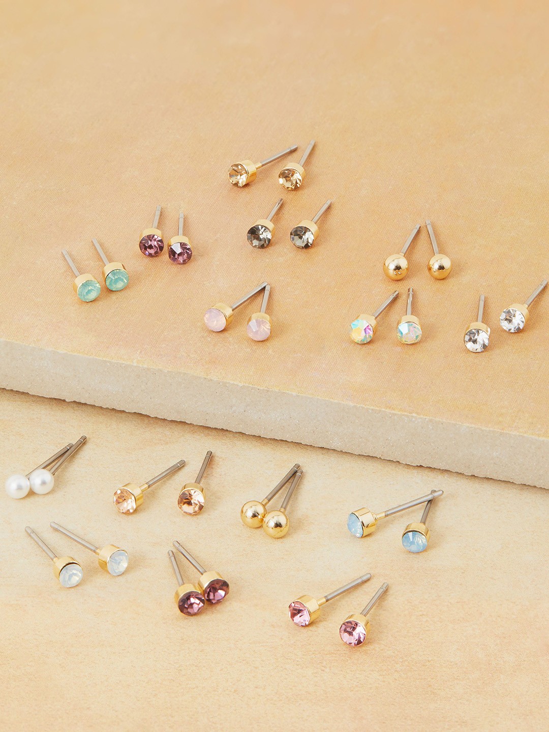 

Accessorize Set Of 15 Contemporary Studs Earrings, Blue