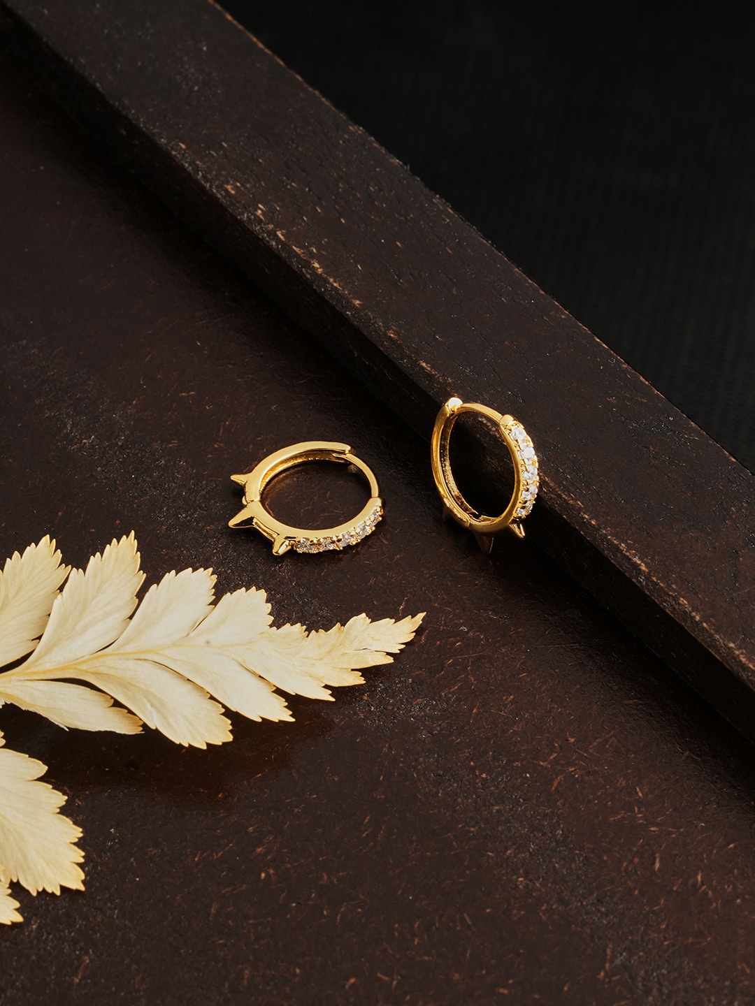 

Accessorize 14K Gold Plated Gold Z Sparkle Stud Earrings